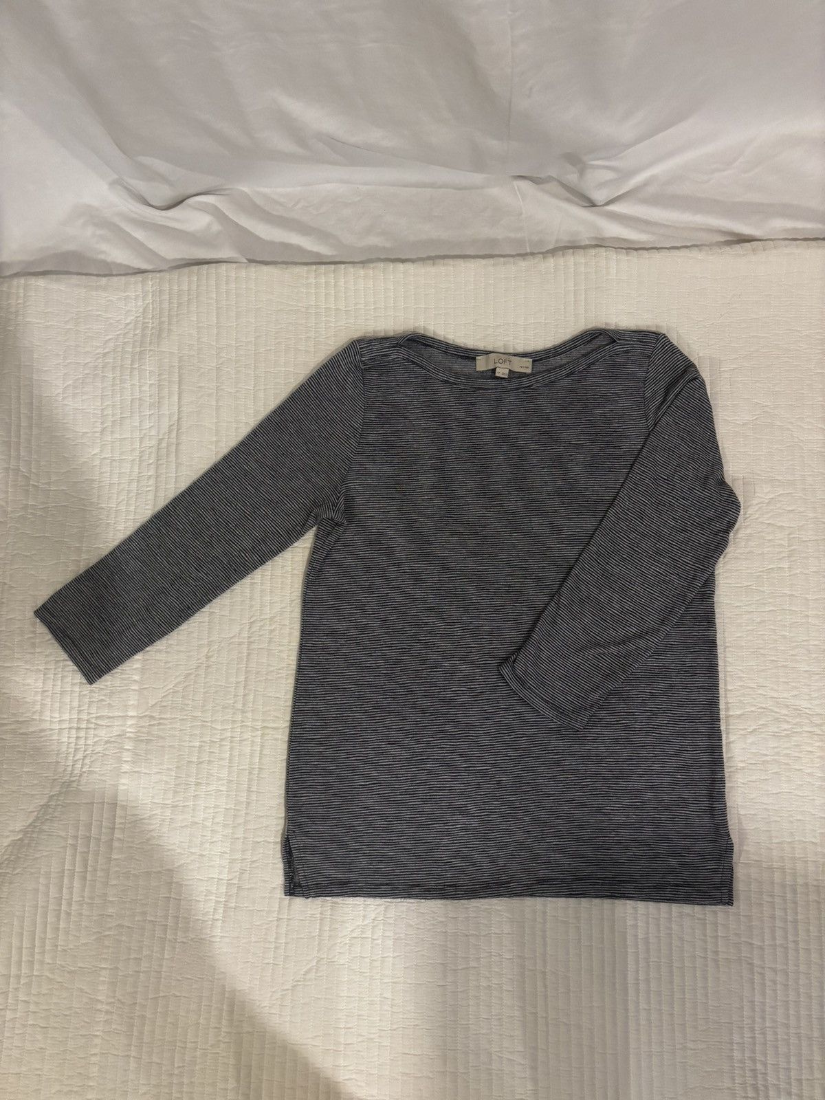 Loft Black & white 3/4 sleeves Top.wt693 Size S / US 4 / IT 40 - 1 Thumbnail