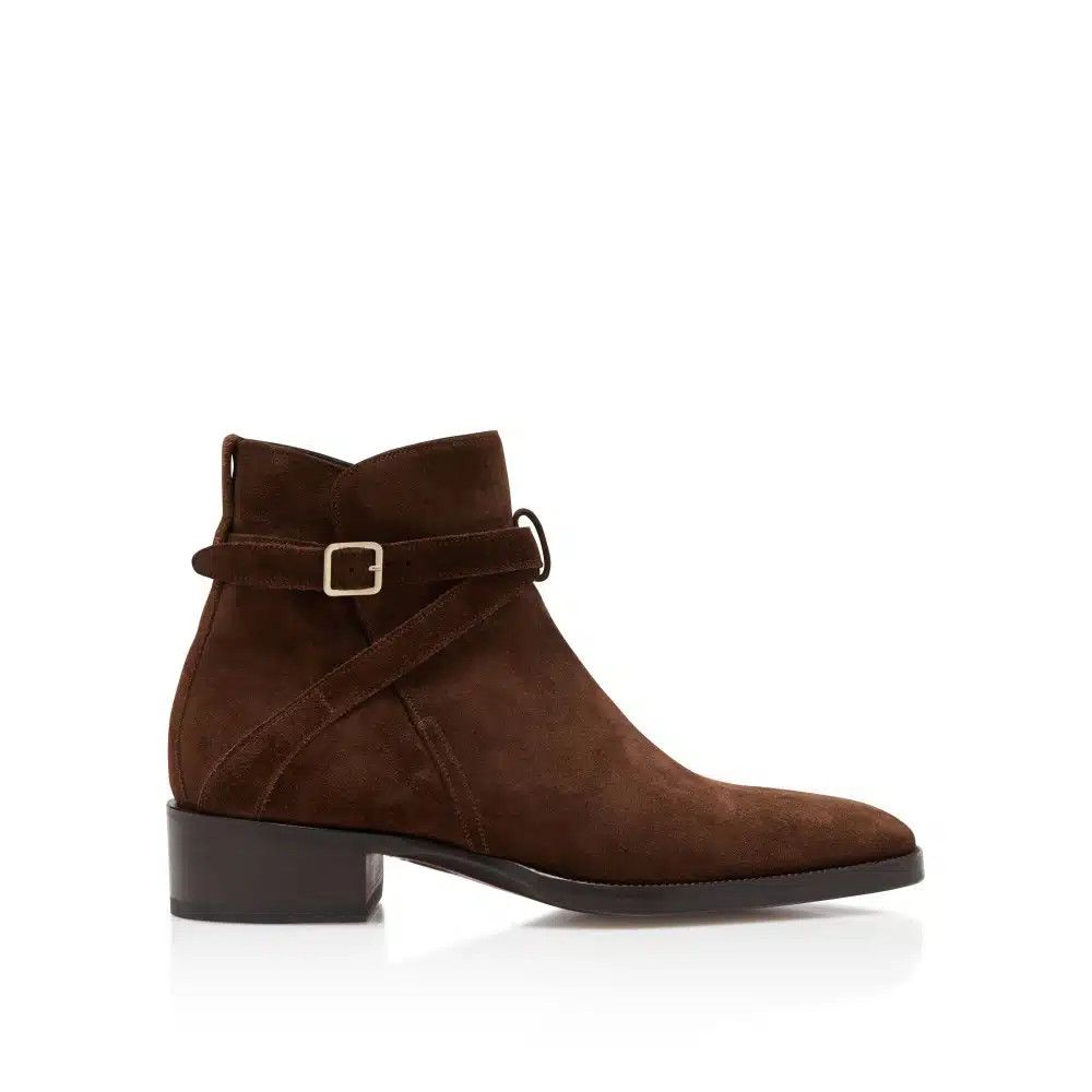 o1loc1c0525 J1274T Suede Ankle Boots in Brown