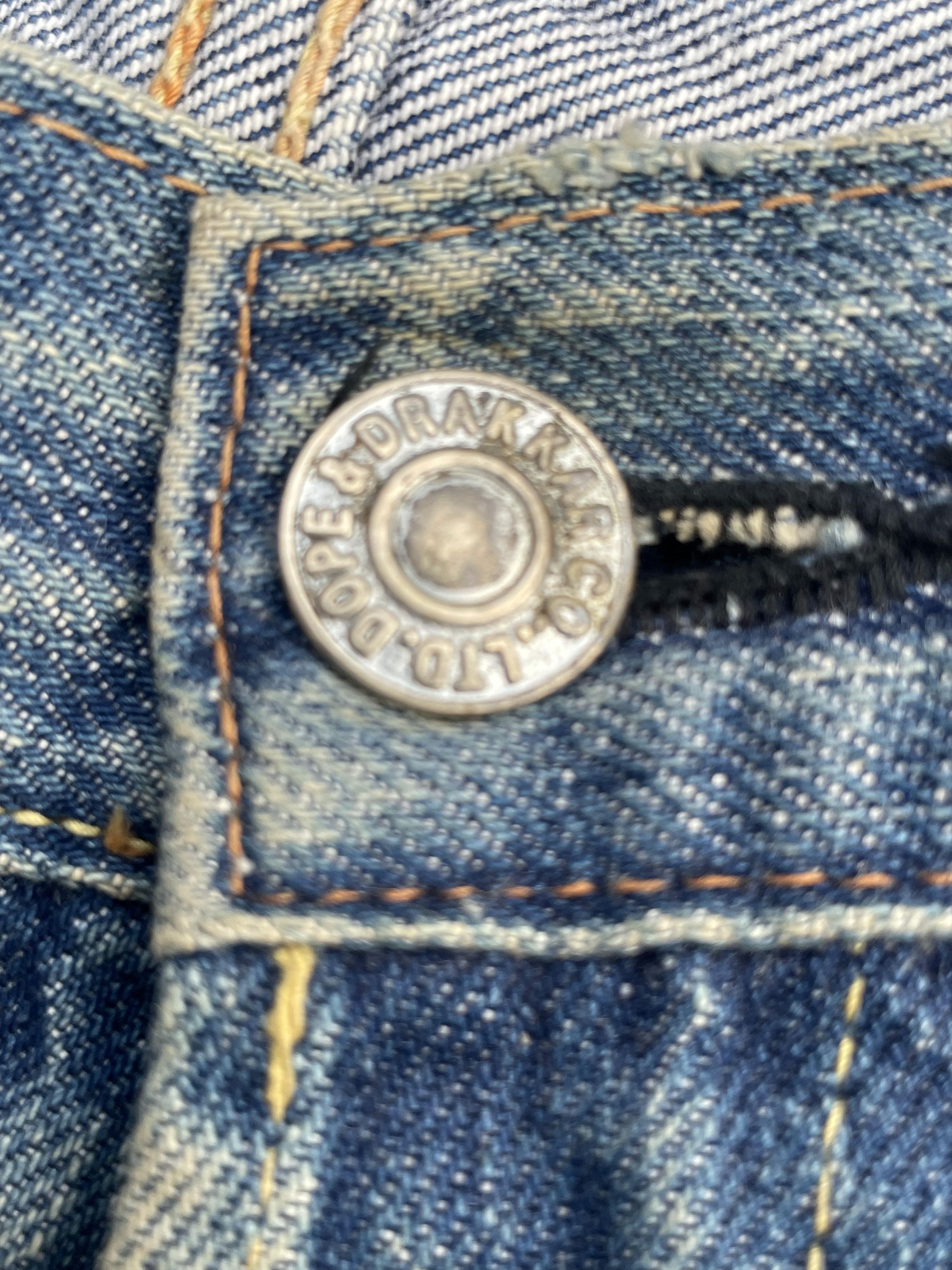 Japanese Brand Vintage Selvedge Dope Drakker Denim Size US 32 / EU 48 - 14 Thumbnail