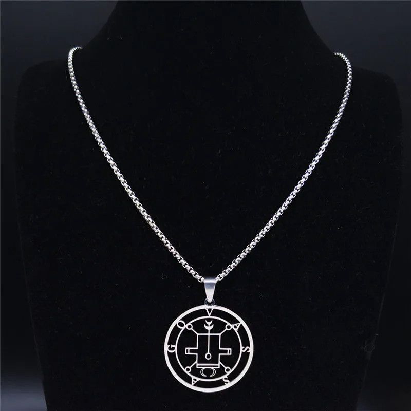 Jewelry Satan VASSAGO Statement Pendant Necklace Emblem Talisman Size ONE SIZE - 3 Thumbnail