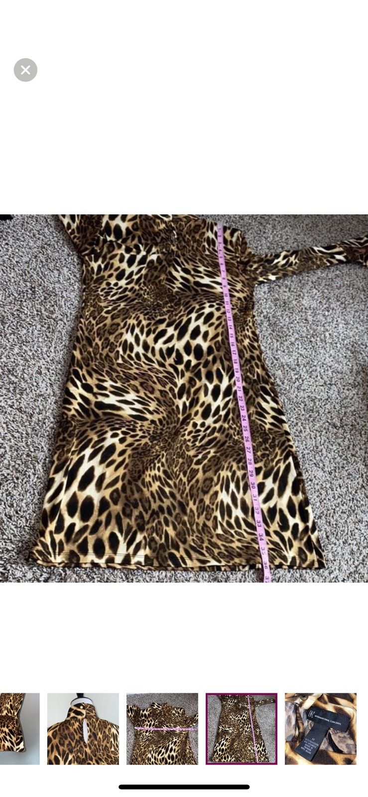 I.N.C INC medium animal print long sleeved dress Size M / US 6-8 / IT 42-44 - 5 Thumbnail