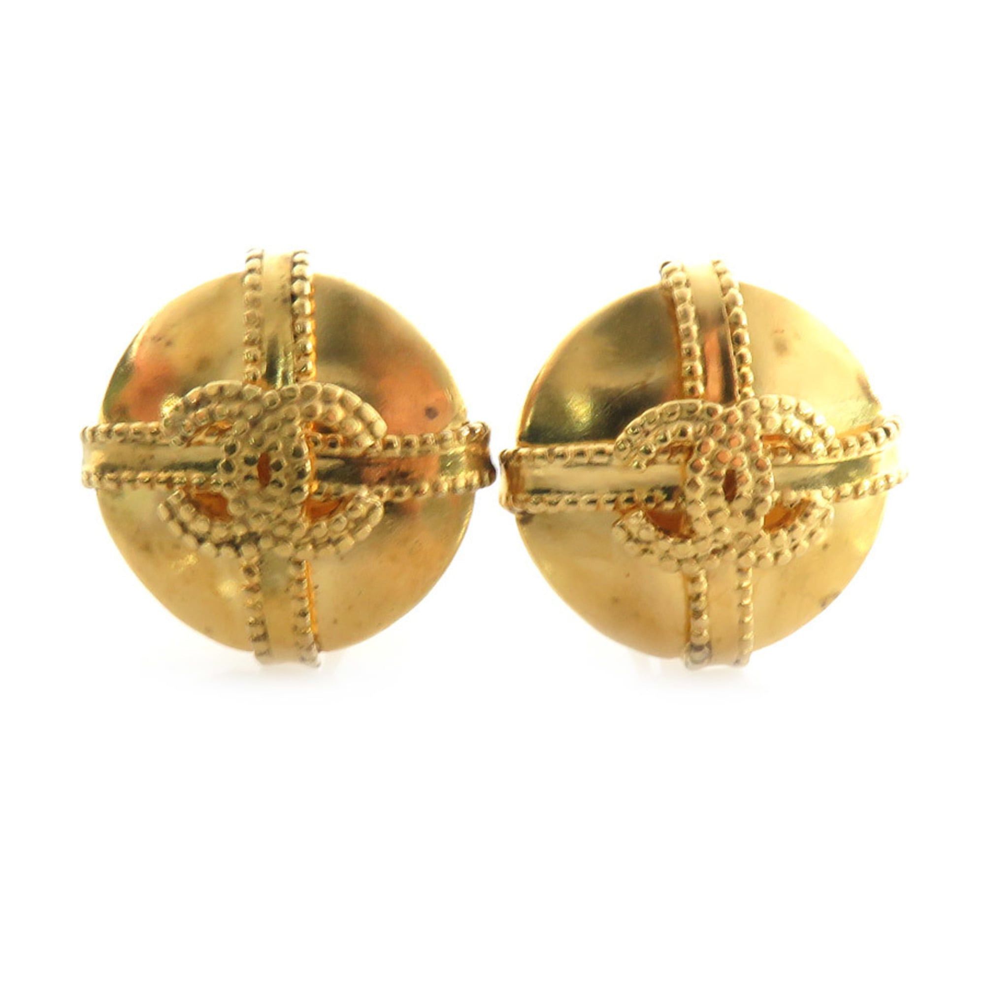 Chanel Chanel earrings, Coco Mark design, metal, gold, women's, free shipping, e61687a Size ONE SIZE - 1 Thumbnail
