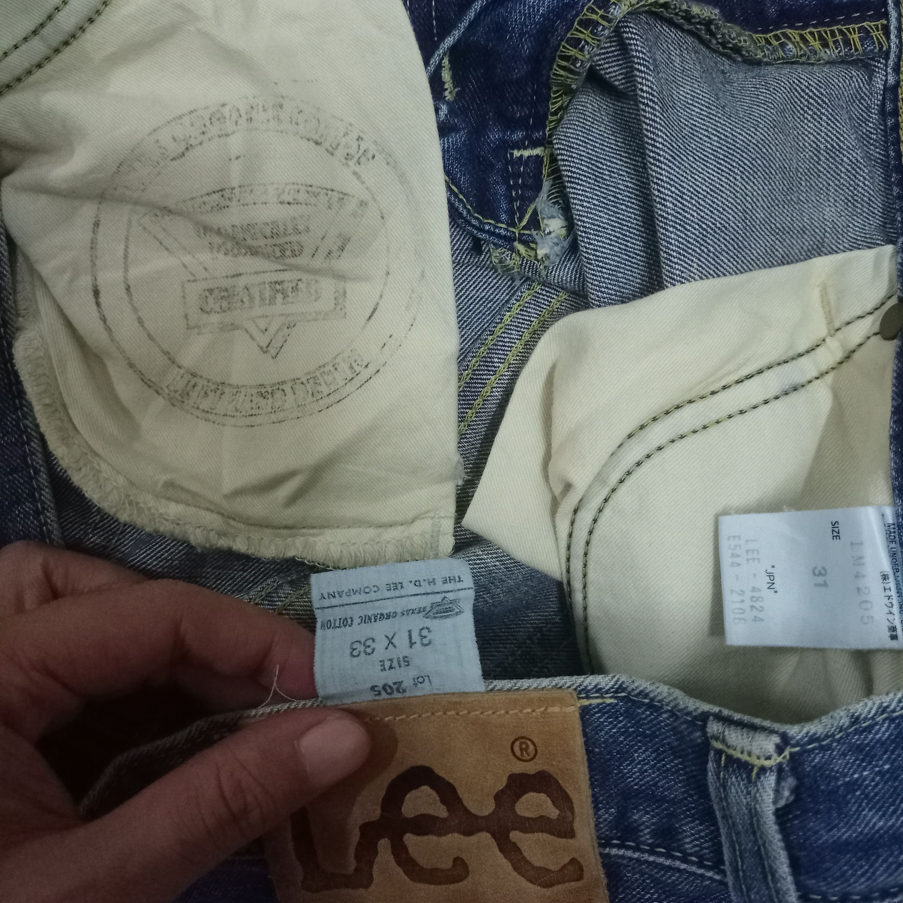 Lee Vintage Japanese Lee Riders Blue Wash Distressed Jeans Size US 33 - 8 Thumbnail