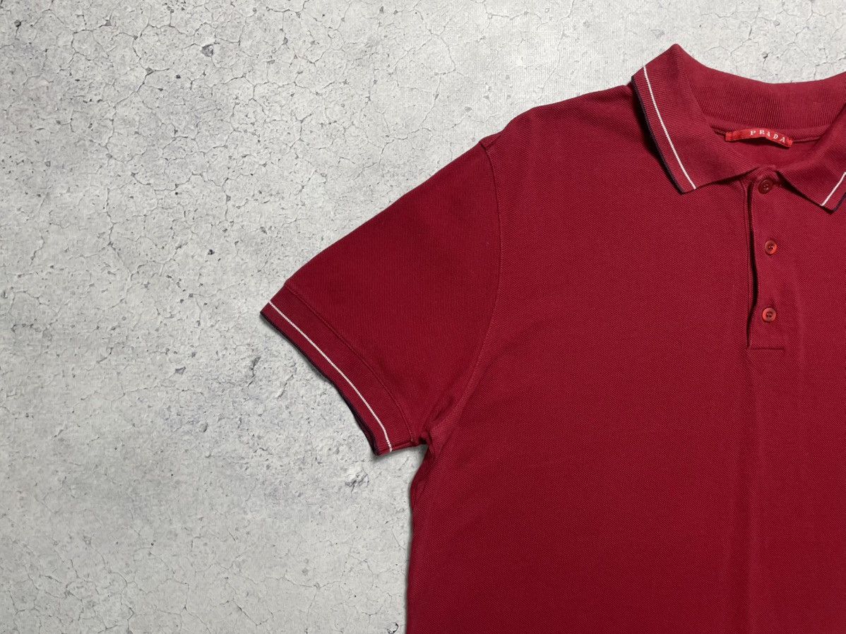 Prada Prada Luxury Polo Shirt Red Size US XXL / EU 58 / 5 - 3 Thumbnail