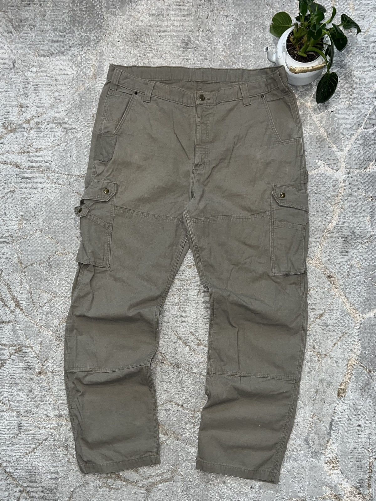 Carhartt × Vintage CARHARTT VINTAGE DISSERTED VINTAGE REGULAR CARGO PANTS KHAKI Size US 38 / EU 54 - 2 Thumbnail
