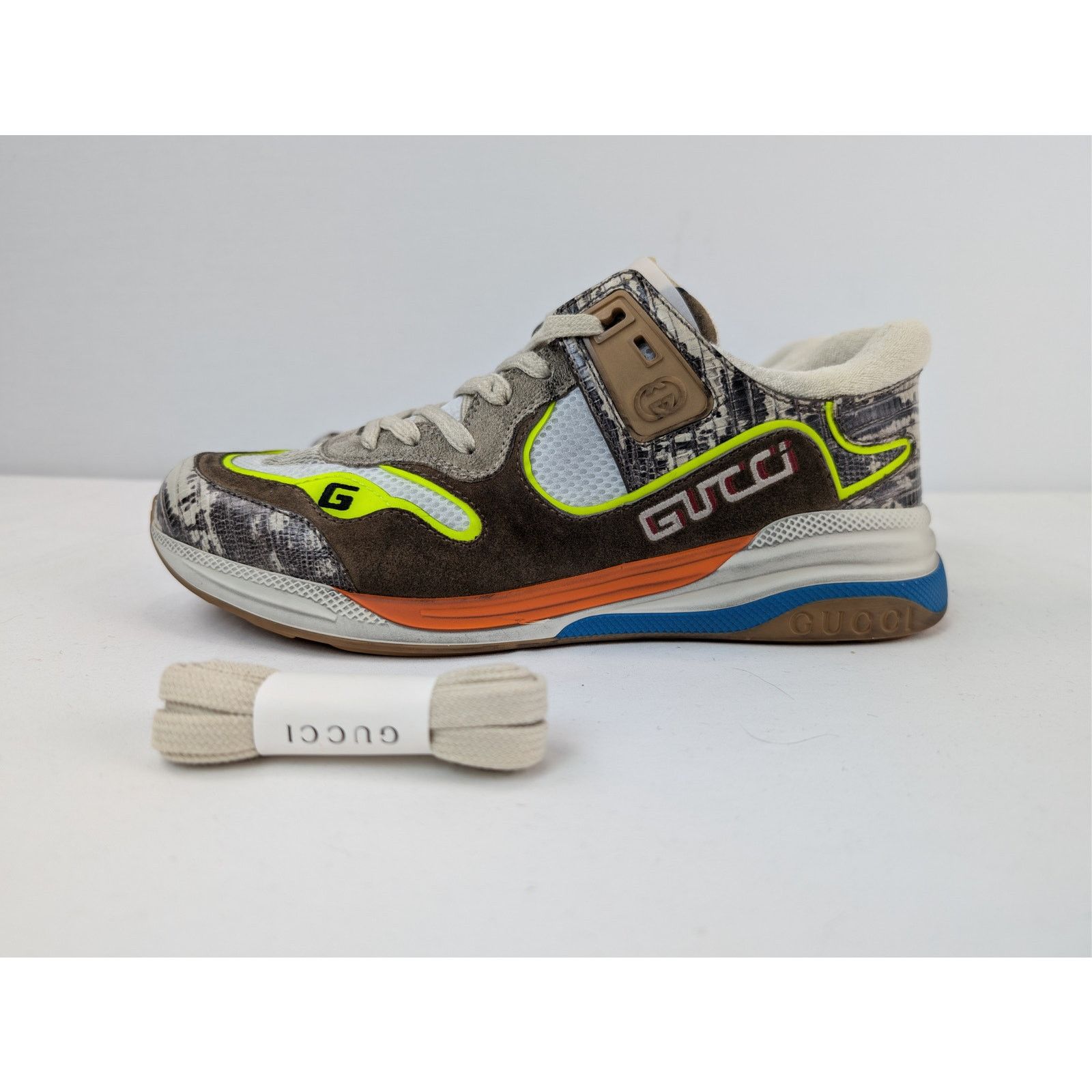 Gucci o1rshd1 Ultrapace Low-Top Sneaker Rock Tejus Printed / Brown Size US 8.5 / EU 41-42 - 11 Thumbnail