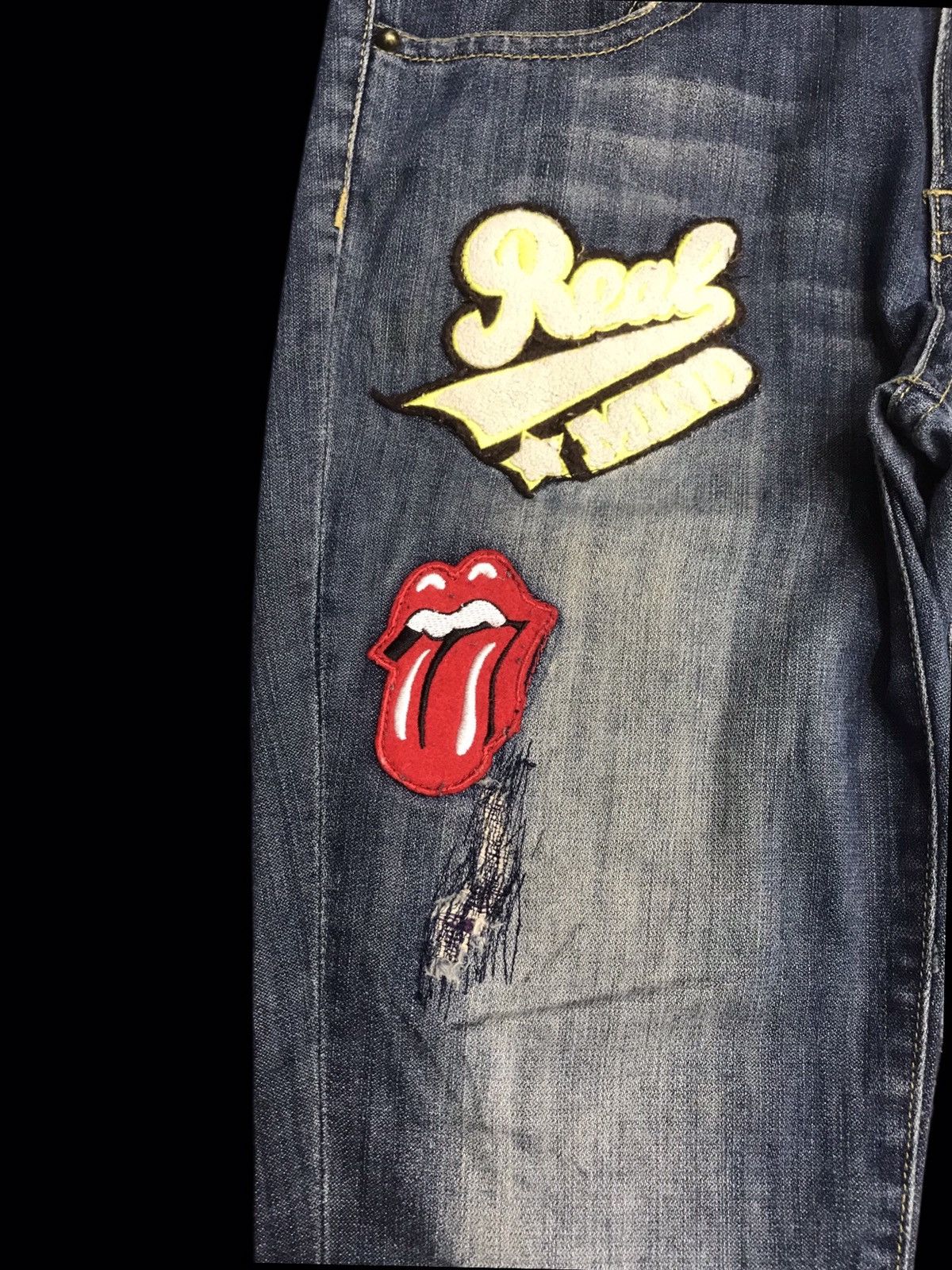 💥FLARE💥REAL MIND Patches Style Light Flare Denim F59