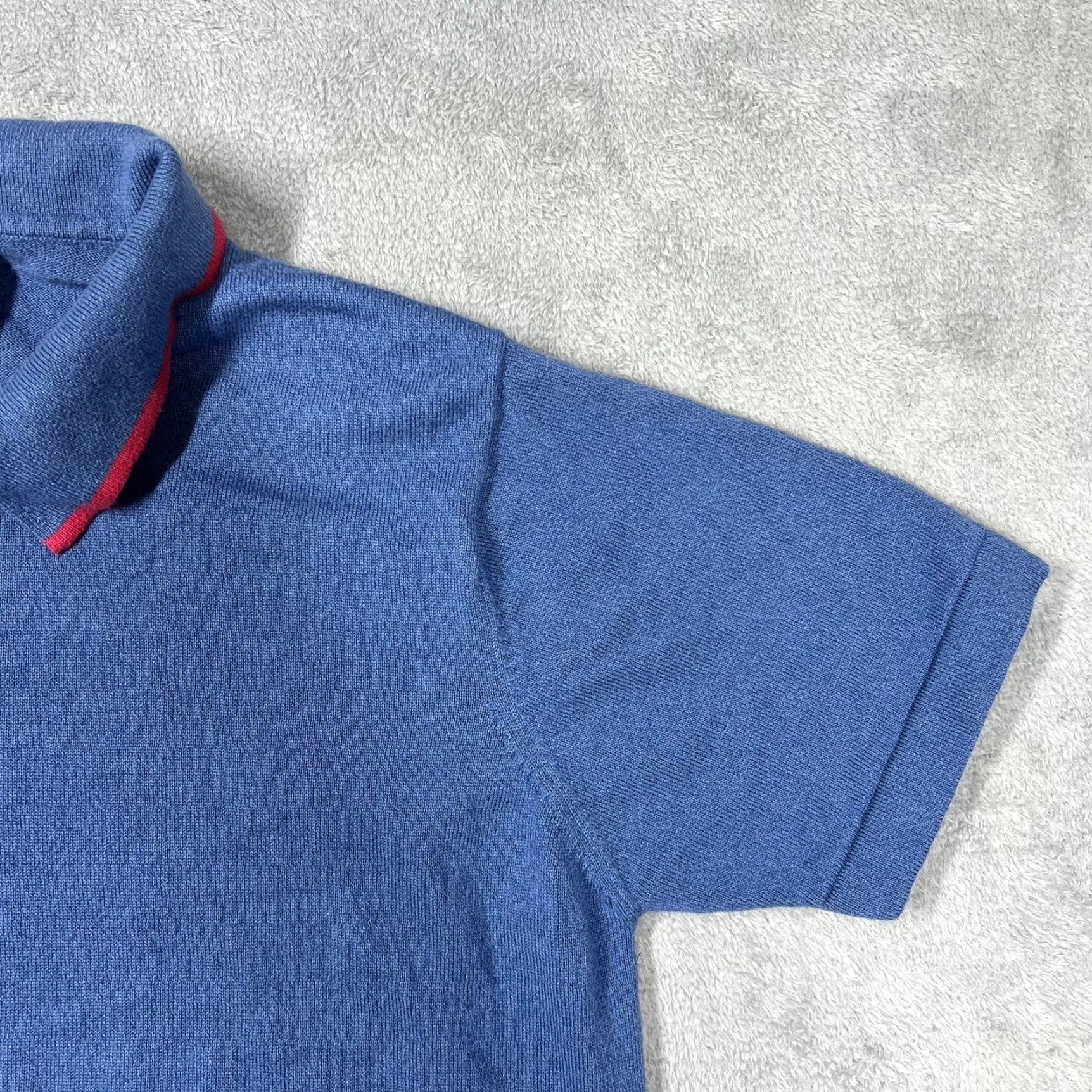 Ralph Lauren VINTAGE Ralph Lauren Polo Jeans Co Solid Blue Rugby Shirt Mens Large Fits Medium Size US L / EU 52-54 / 3 - 2 Thumbnail