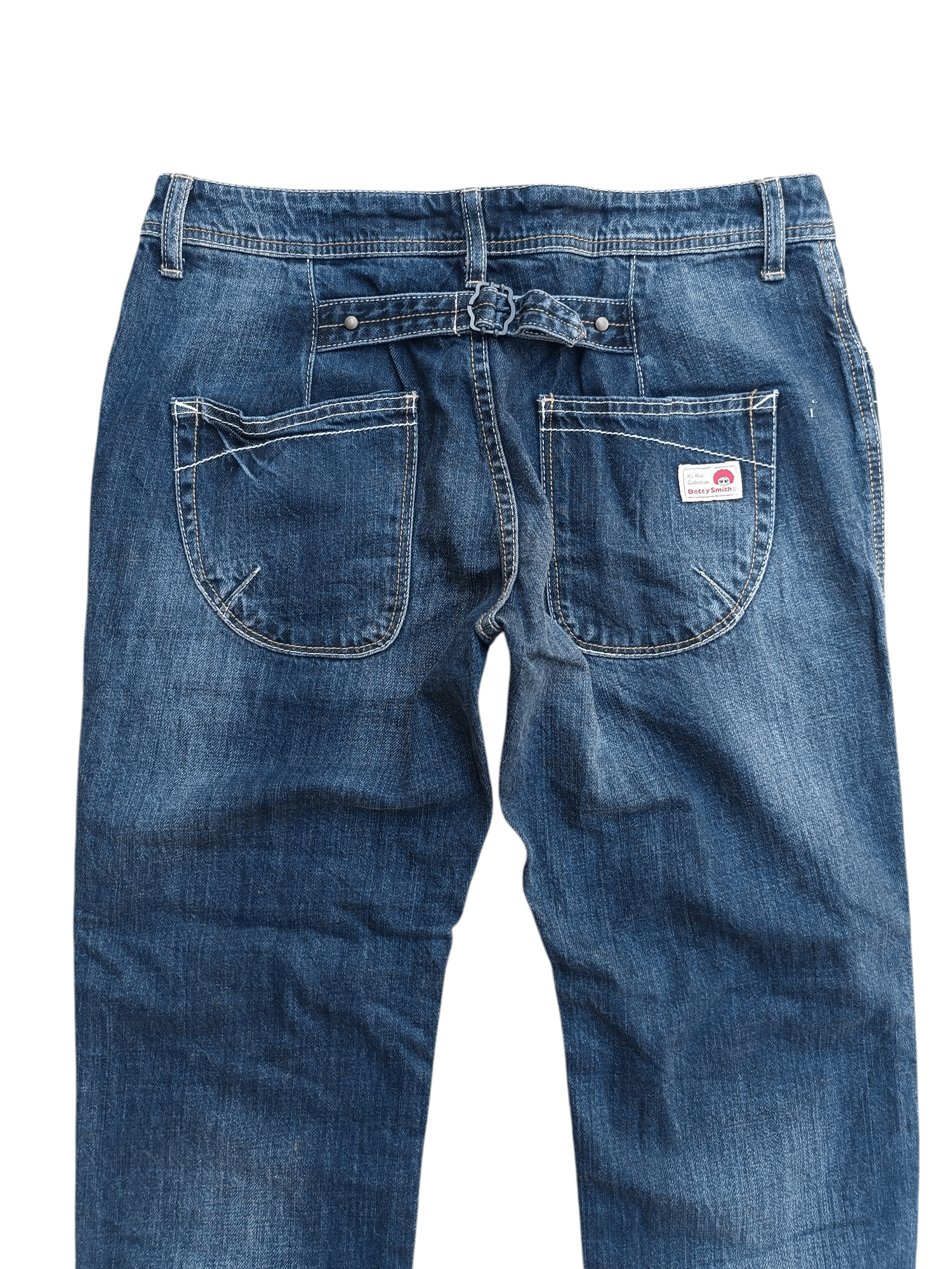 Designer Betty Smith Japan Brand With Buckle Back Denim E269 Size US 32 / EU 48 - 8 Thumbnail