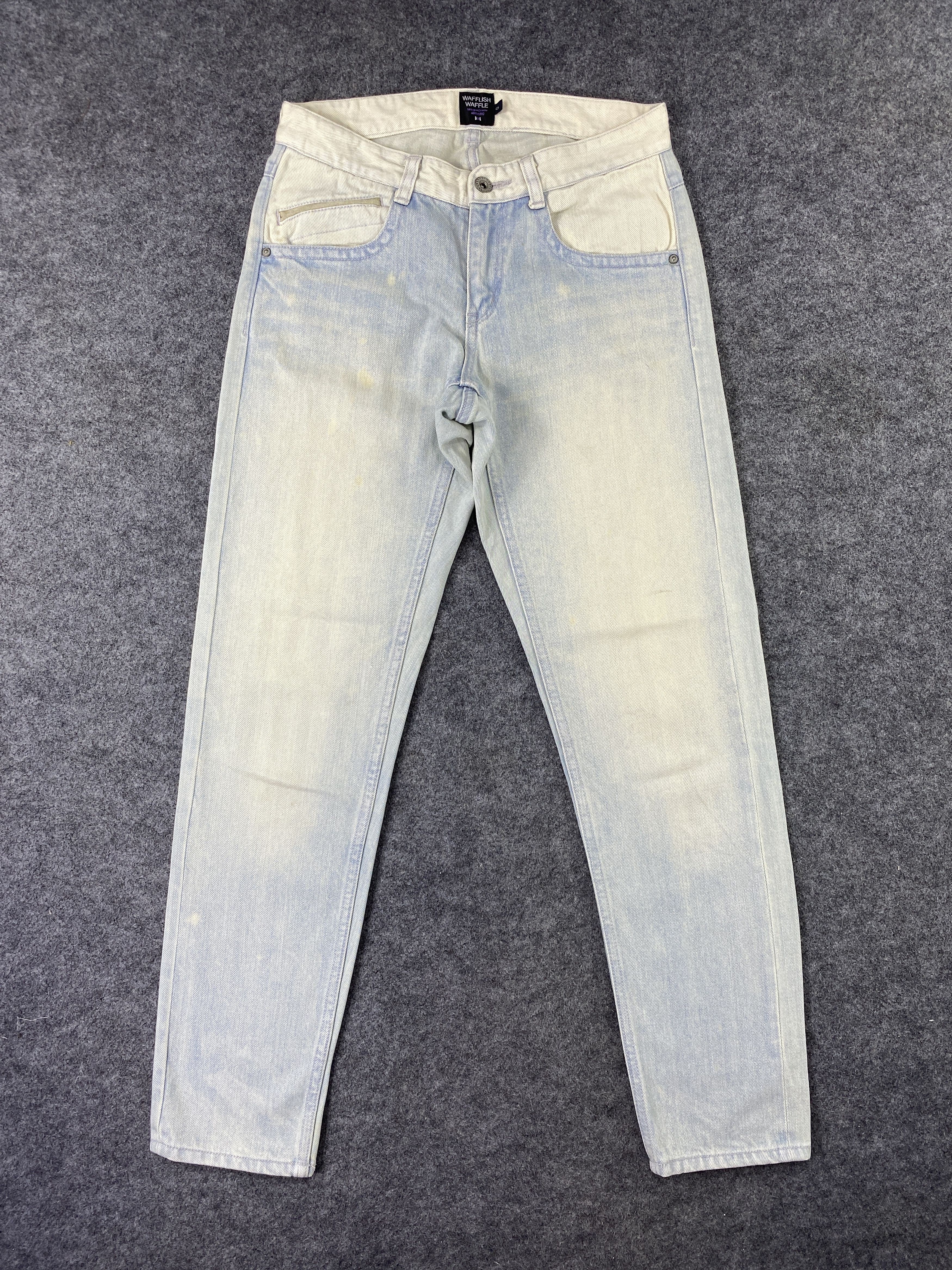 Japanese Brand Waffling Waffle Image+Create Artistic Jeans - J1126 Size US 30 / EU 46 - 1 Thumbnail