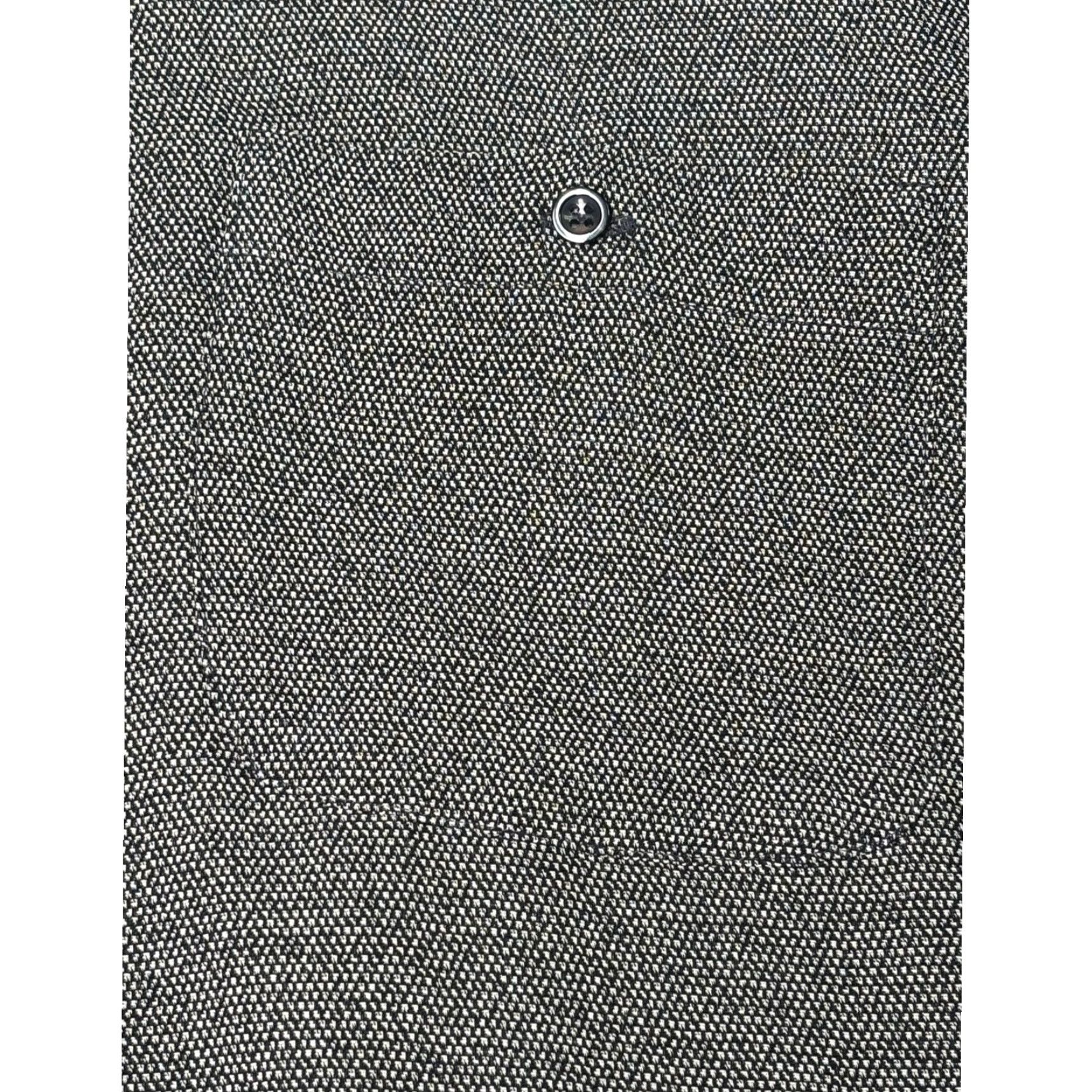 Zanella Zanella Mens L Gray Black Micro Dot Pattern Button Down Dress Shirt Made Italy Size 42R - 2 Thumbnail