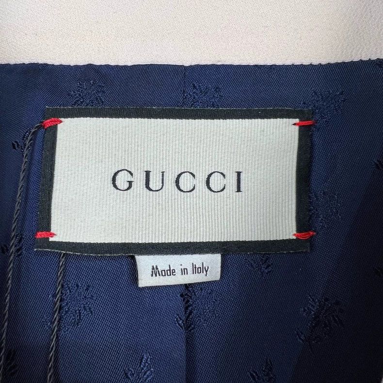 Gucci Gucci White and orange stitching metal G-shaped button card Size M / US 6-8 / IT 42-44 - 5 Thumbnail