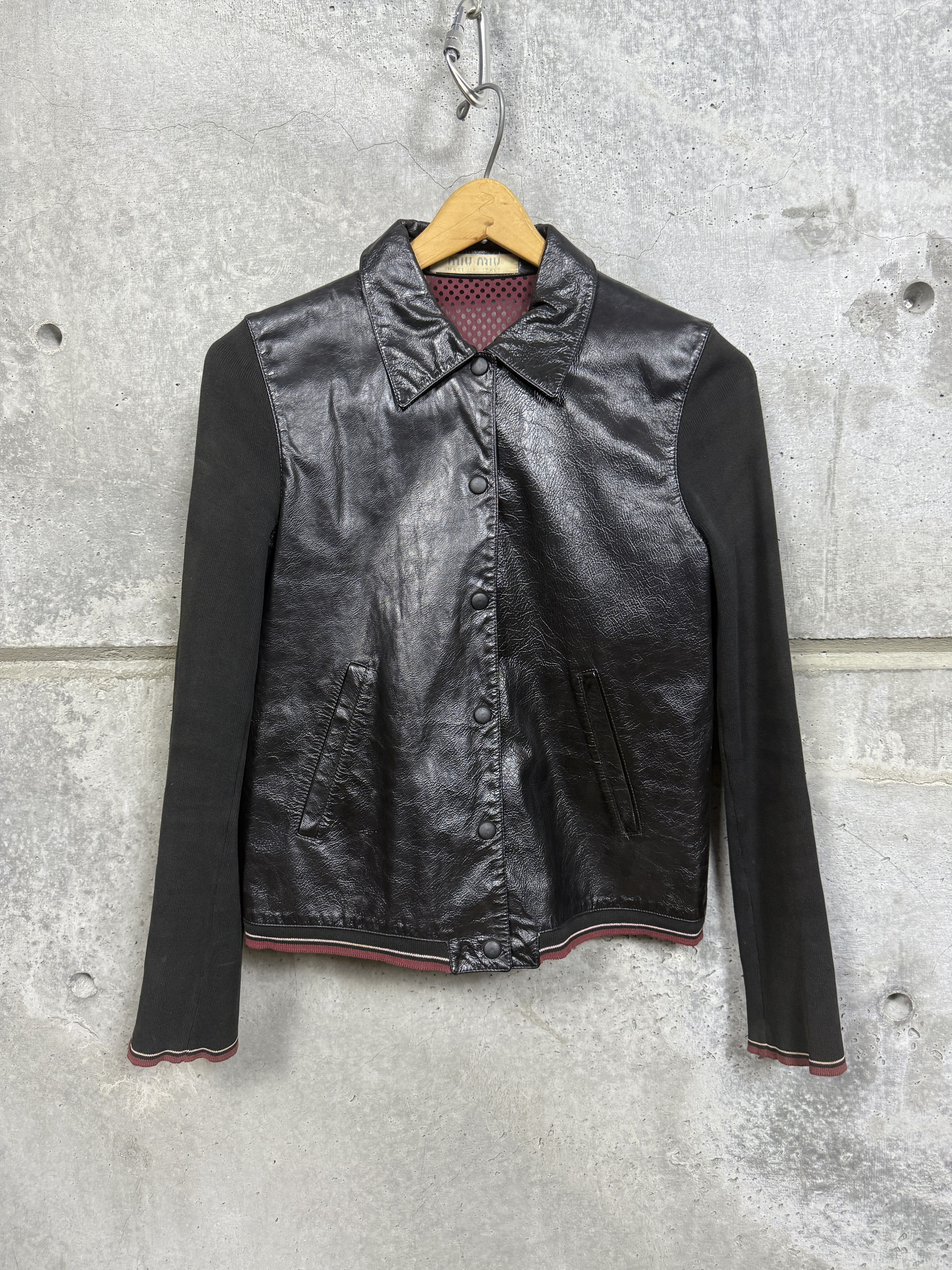 Miu Miu Miu Miu S/S 2000 Leather Jacket Size M / US 6-8 / IT 42-44 - 1 Thumbnail