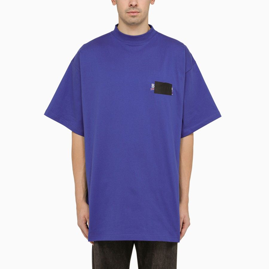 image of Balenciaga O1D2Blof0224 T-Shirt In Blue, Men's (Size Medium)