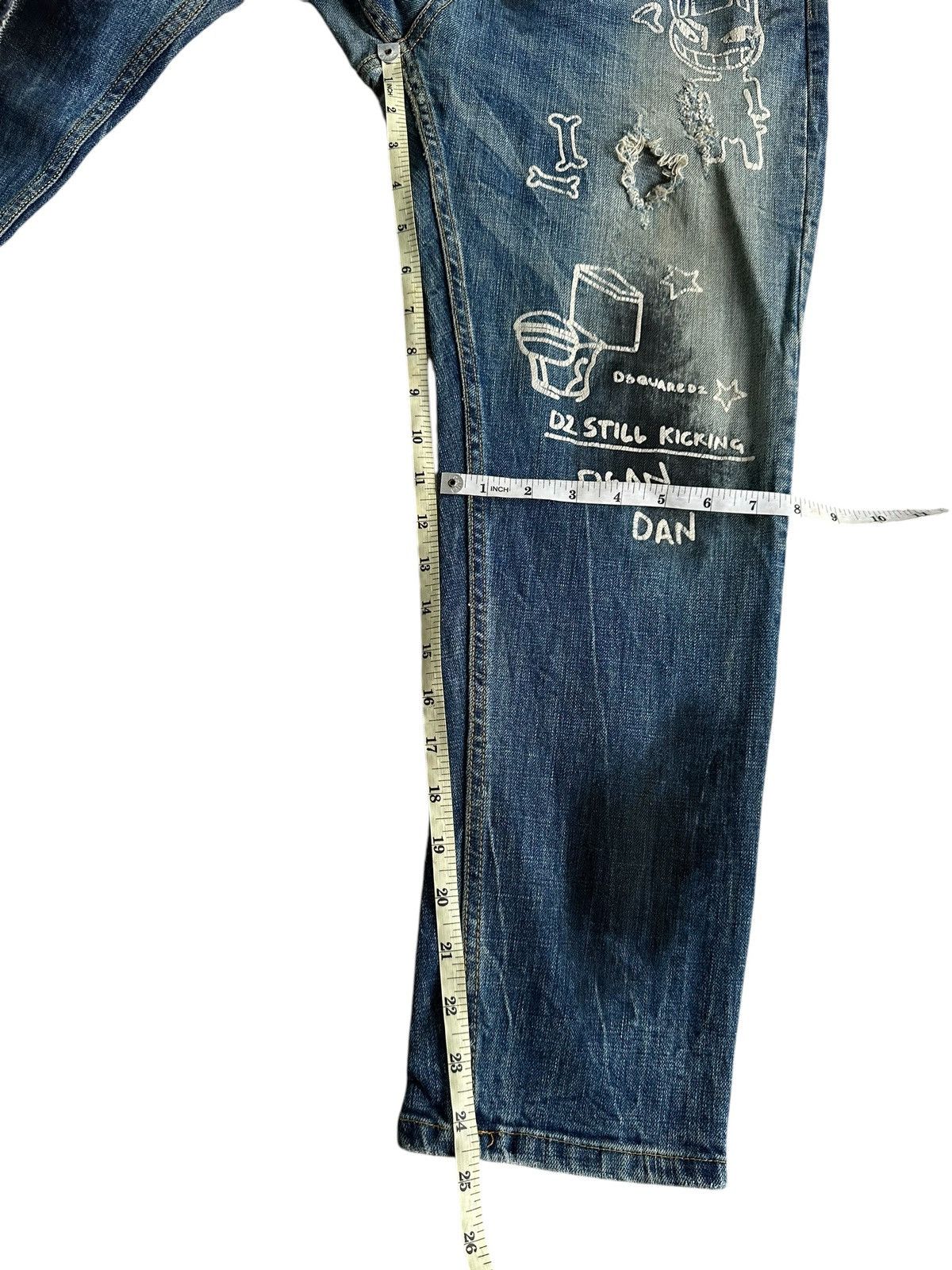 Hysteric Glamour ARCHIVE BRIDGE DISTRESSED WASHED JEANS SECTION PUNK STYLE Size US 31 - 12 Thumbnail