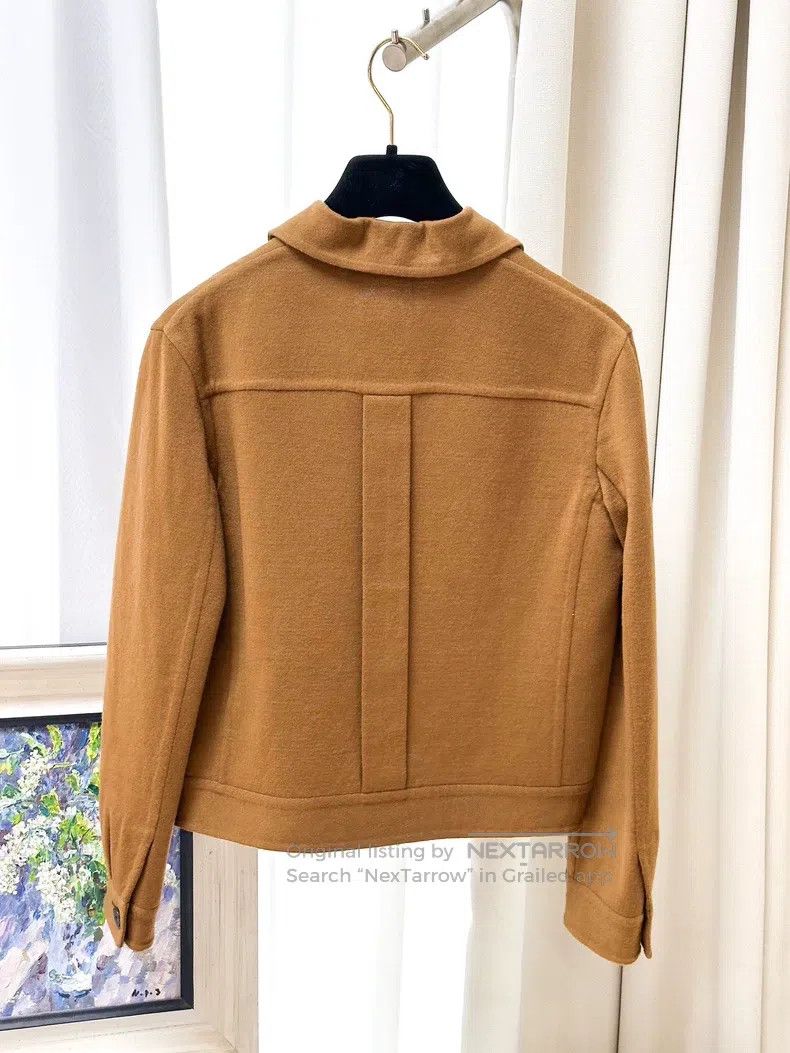 Hermes Hermes Brown Lapel Long Sleeve Jacket Size XXS / US 00 / IT 34 - 3 Thumbnail