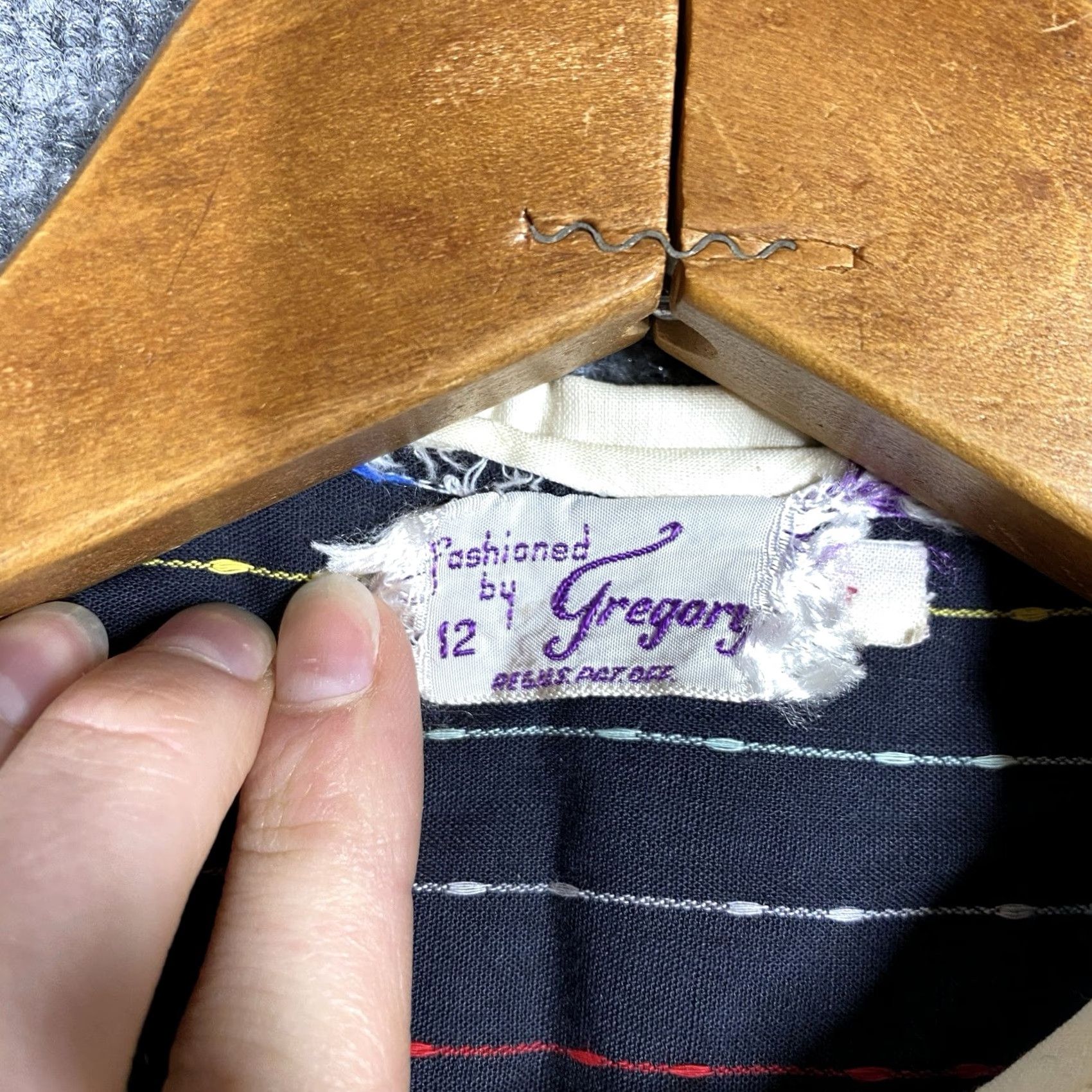 Gregory VINTAGE Rockabilly Shirt Women 12 Black Cotton Chin Strap 50s Gregory Shirt Mens? Size XL / US 12-14 / IT 48-50 - 4 Thumbnail