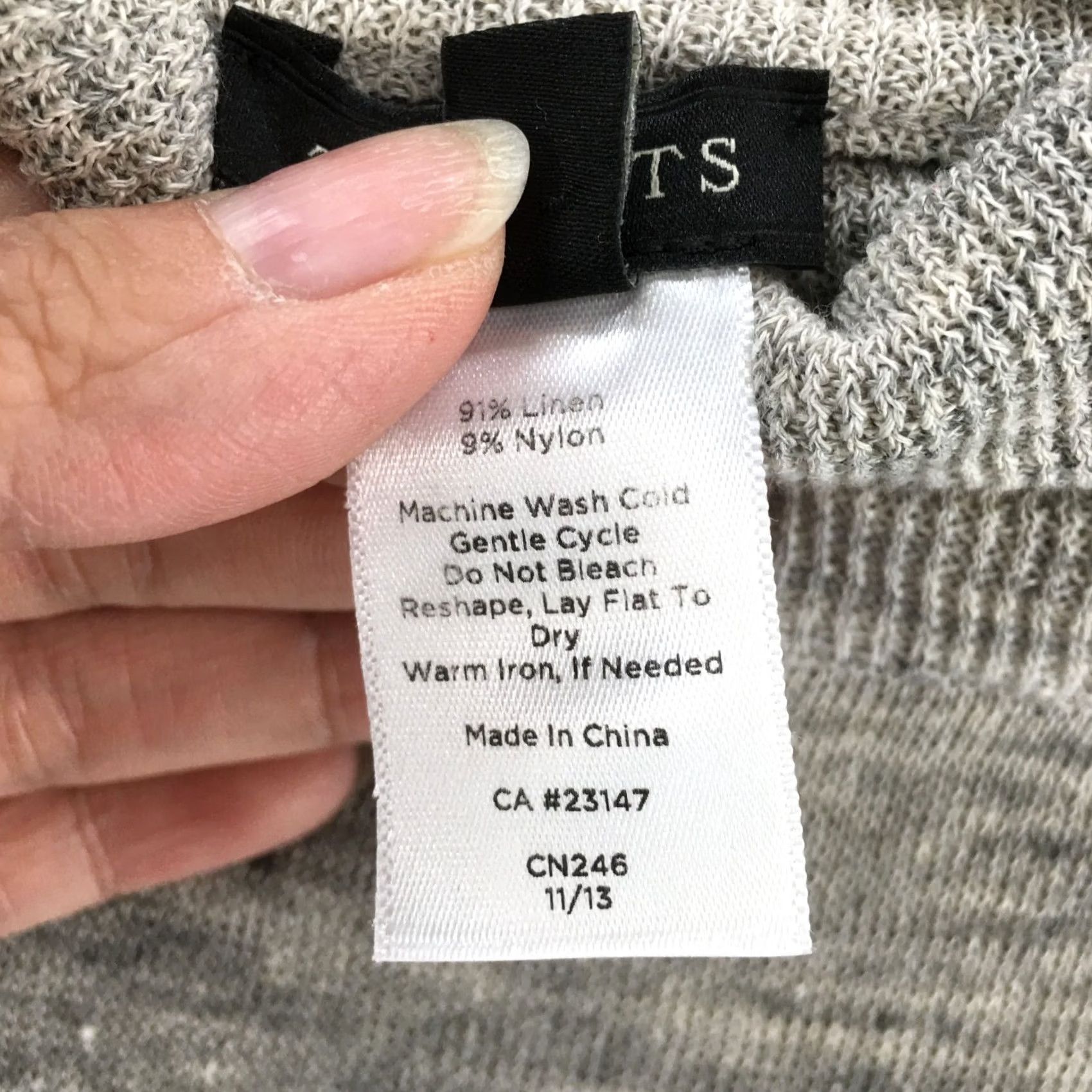 Talbots Talbots Sweater Womens S Gray Linen Blend Turtleneck Long Sleeve Pullover Size S / US 4 / IT 40 - 7 Thumbnail