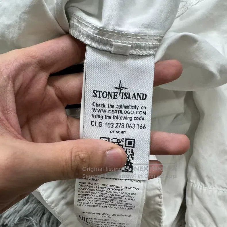 Stone Island Stone Island Single Pocket Washed Jacket White Size US XXL / EU 58 / 5 - 6 Thumbnail