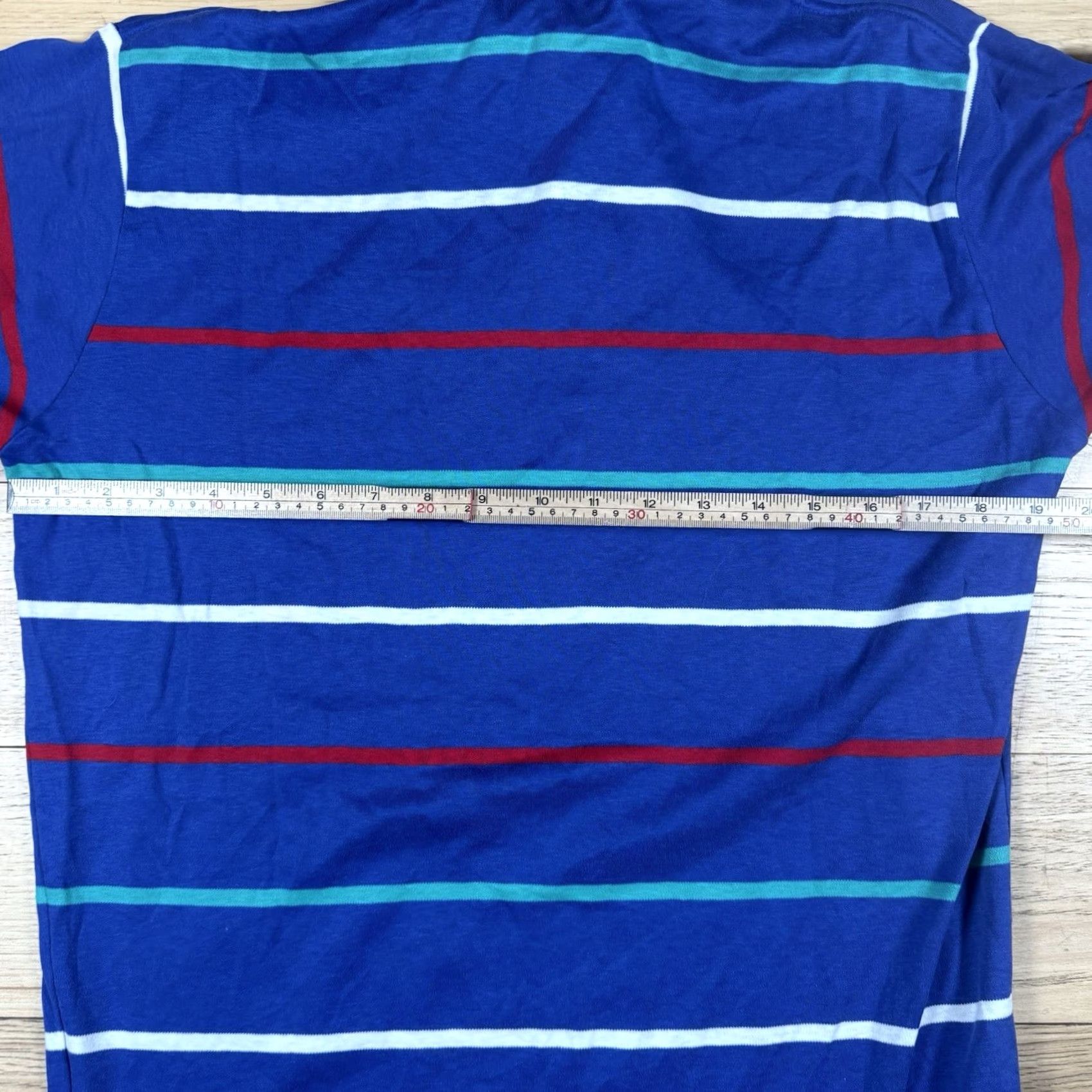 Ralph Lauren VINTAGE Polo Ralph Lauren Shirt Mens Large Blue Stripe Polo Shirt L Regular Striped Blue Mens Size US L / EU 52-54 / 3 - 5 Thumbnail