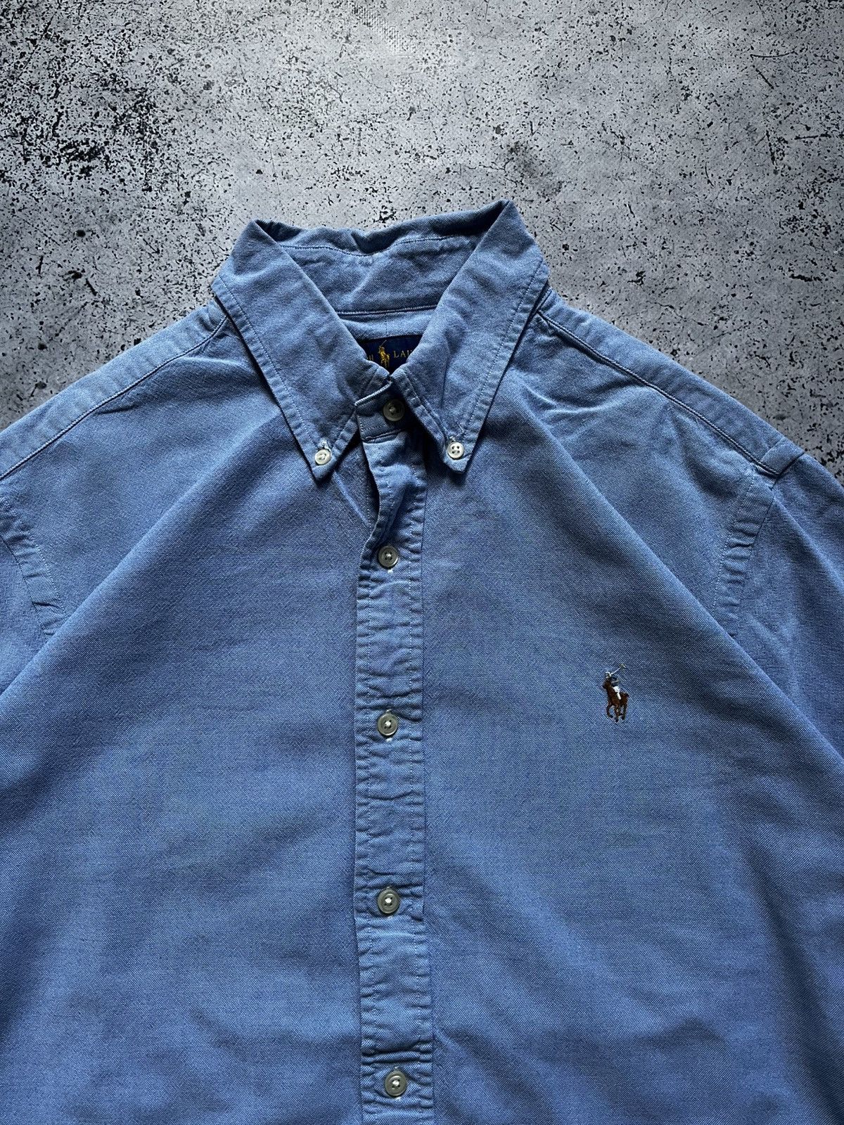 Vintage Vintage Polo Ralph Lauren Blue Long Sleeve Button Up Shirt Size US XL / EU 56 / 4 - 1 Thumbnail