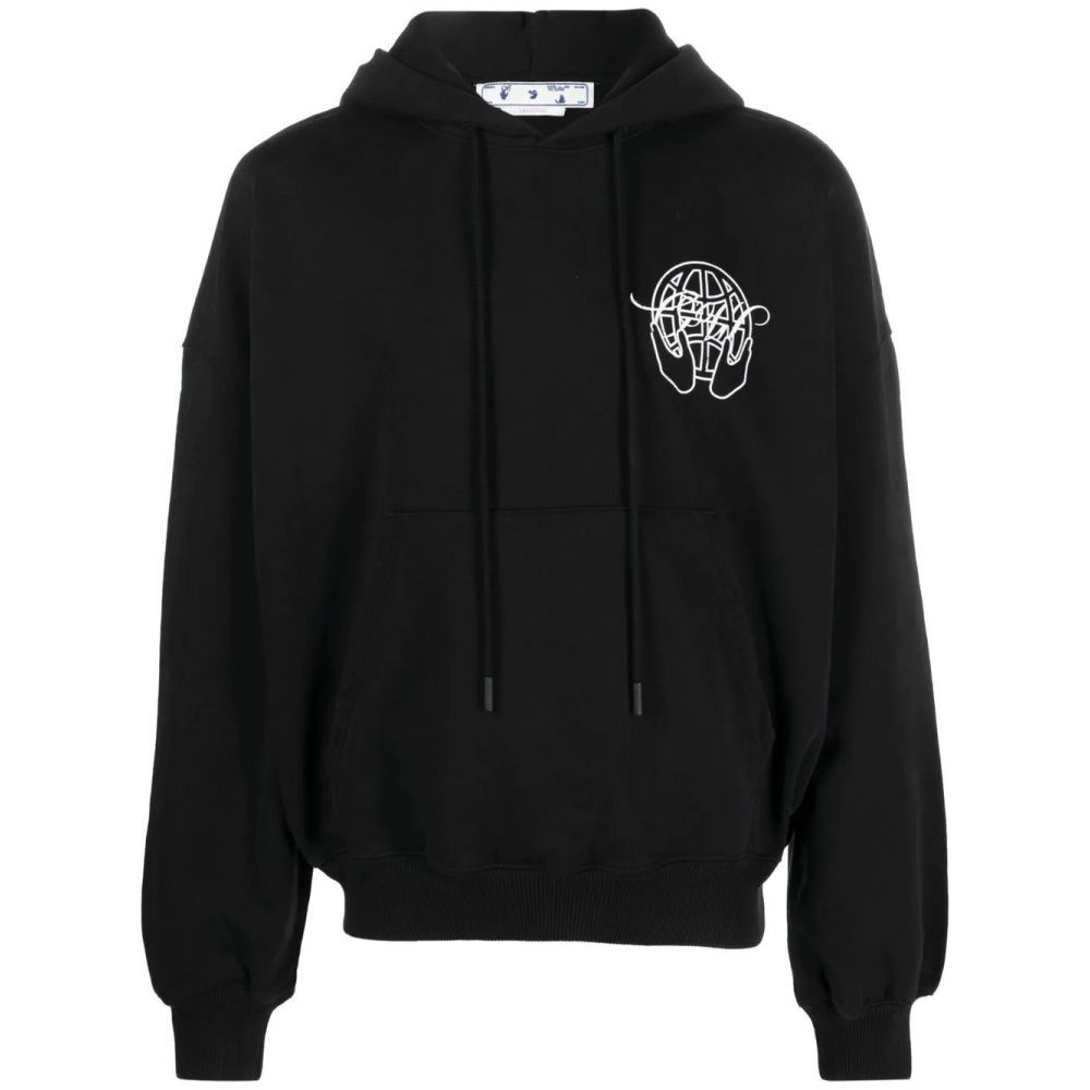 Off-White o1rshd DUP Hand Arrow Boxy Hoodie in Black Size US XL / EU 56 / 4 - 1 Thumbnail