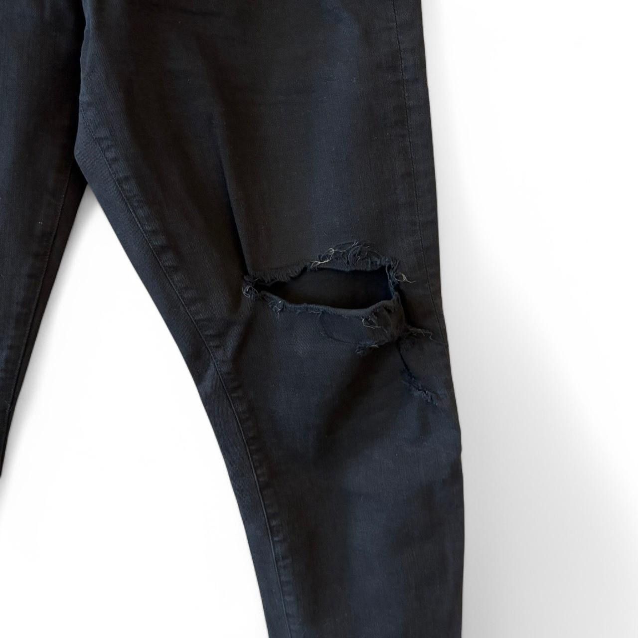 Agolde Agolde Feel Good Men’s Black Ripped Knee Skinny Jeans Size US 31 - 4 Thumbnail