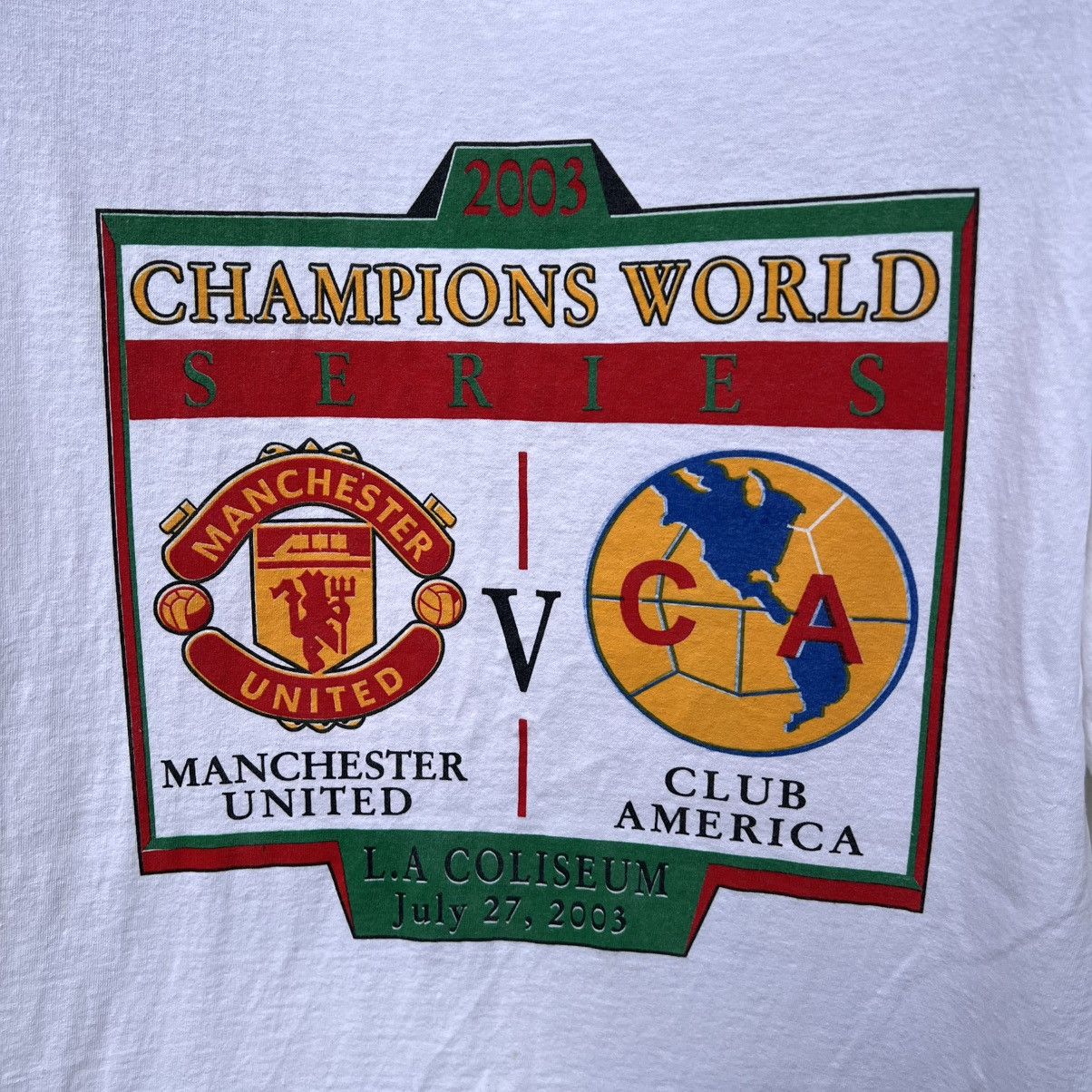 Vintage Manchester united vintage T shirt Champions World 2003 Size US L / EU 52-54 / 3 - 4 Thumbnail