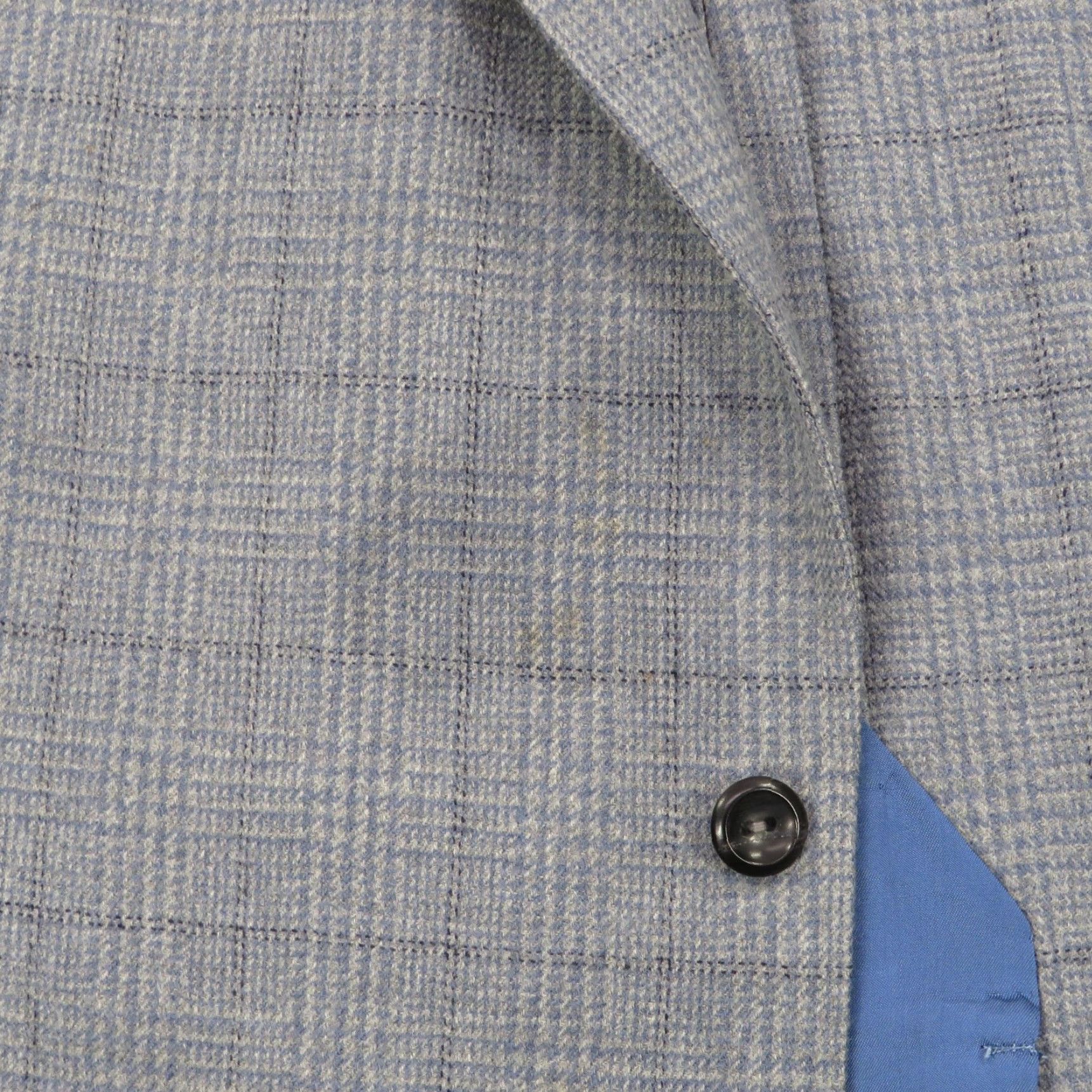Vintage Oxxford Clothes Blazer Sport Coat Jacket Mens 44L Wool Windowpane Size 44R - 6 Thumbnail