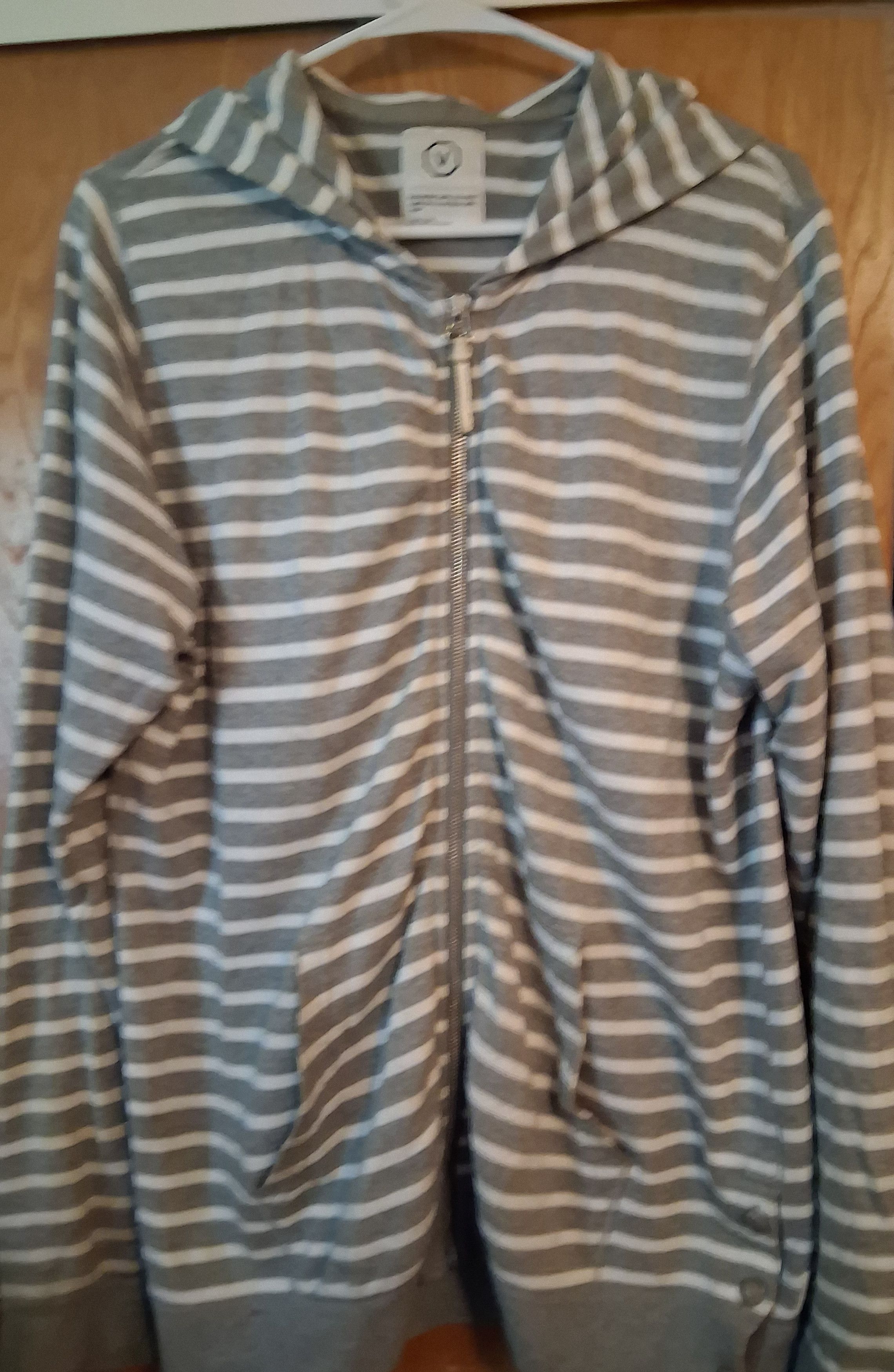 Visvim Visvim Gray and White Striped Hoodie XL Size US XL / EU 56 / 4 - 1 Thumbnail