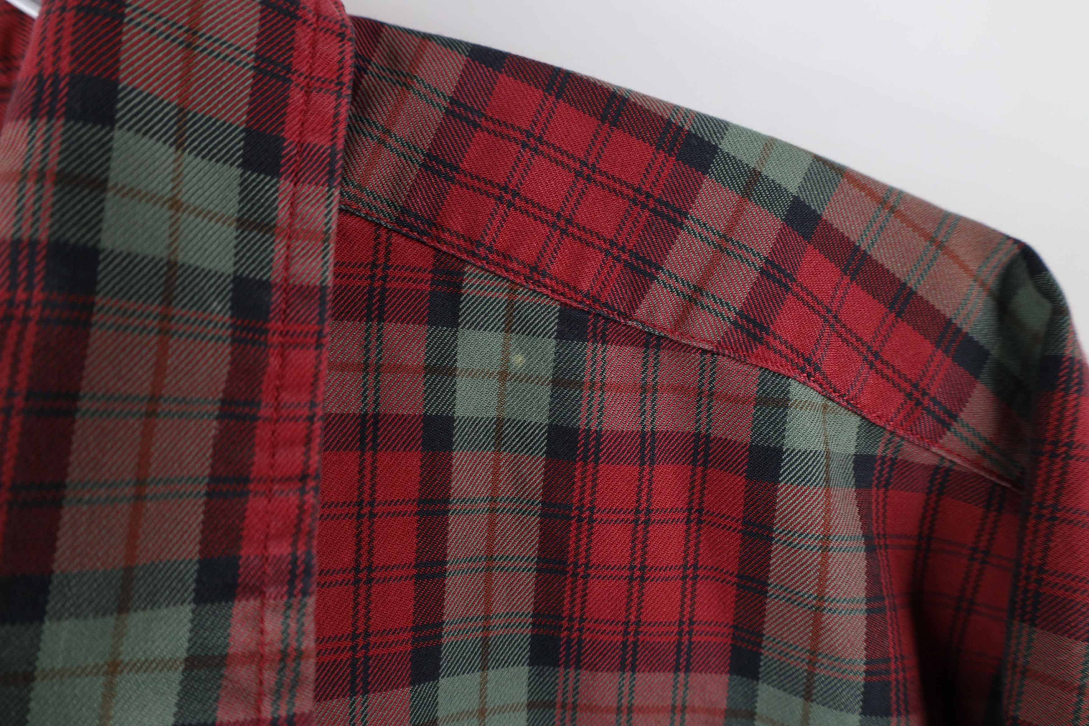Ralph Lauren × Vintage Vintage 90s Ralph Lauren Pocket Collared Button Shirt Plaid Size US XL / EU 56 / 4 - 4 Thumbnail