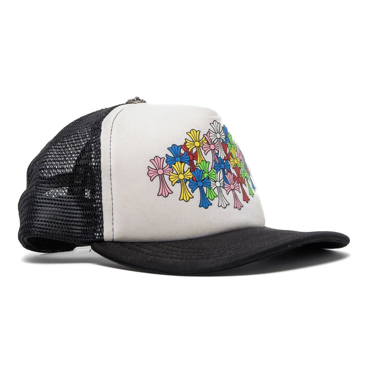Chrome Hearts Multi Color Crosses Trucker Hat Black White Size ONE SIZE - 2 Thumbnail