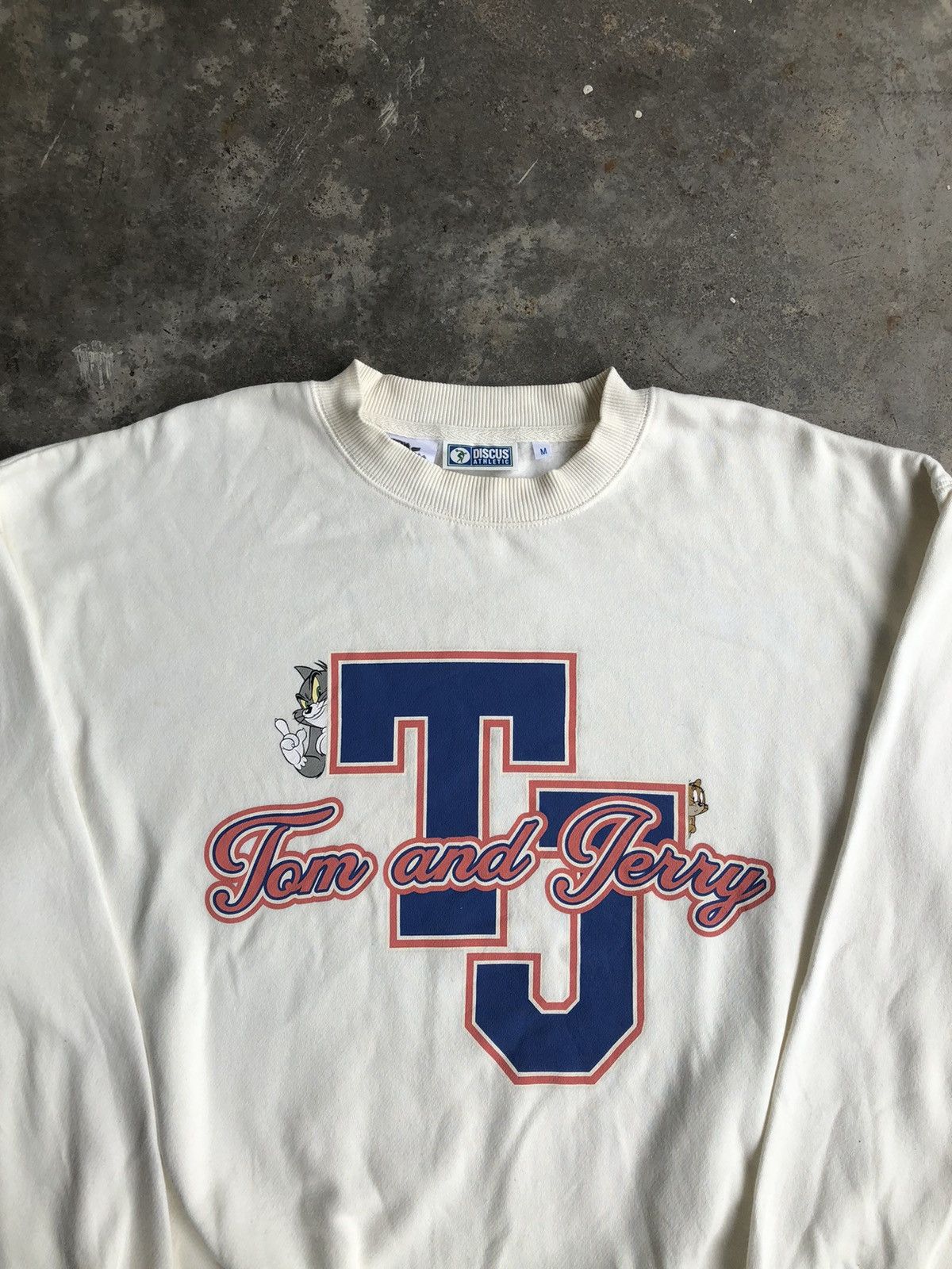 Cartoon Network × Vintage Vintage Tom and Jerry Discus Athletic Sweatshirt Size US M / EU 48-50 / 2 - 3 Thumbnail
