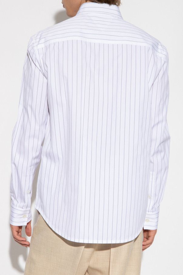 Bottega Veneta o1loc1c0824 714030 Cotton Pinstripe Shirt in White Size US S / EU 44-46 / 1 - 4 Thumbnail