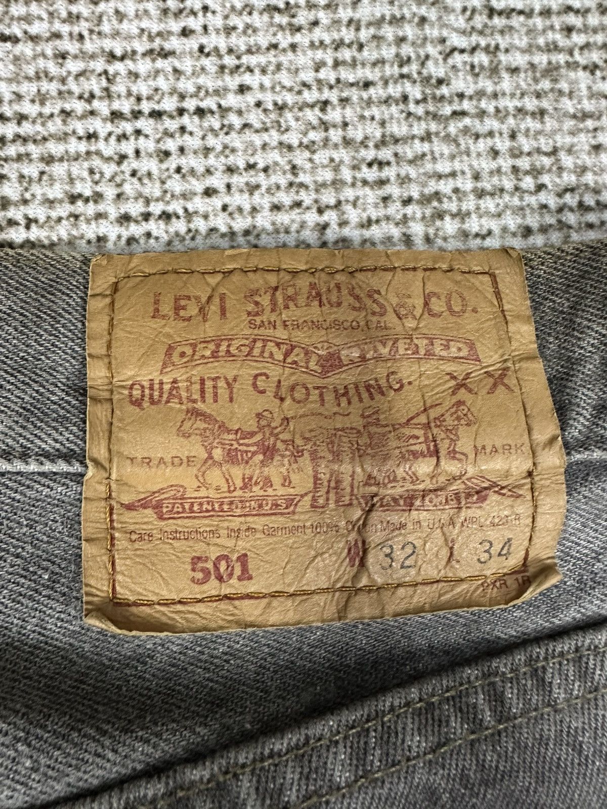 Levi's 90s Levis 501 Usa Grey Bleach Effect W30 D760 Size US 30 / EU 46 - 9 Thumbnail