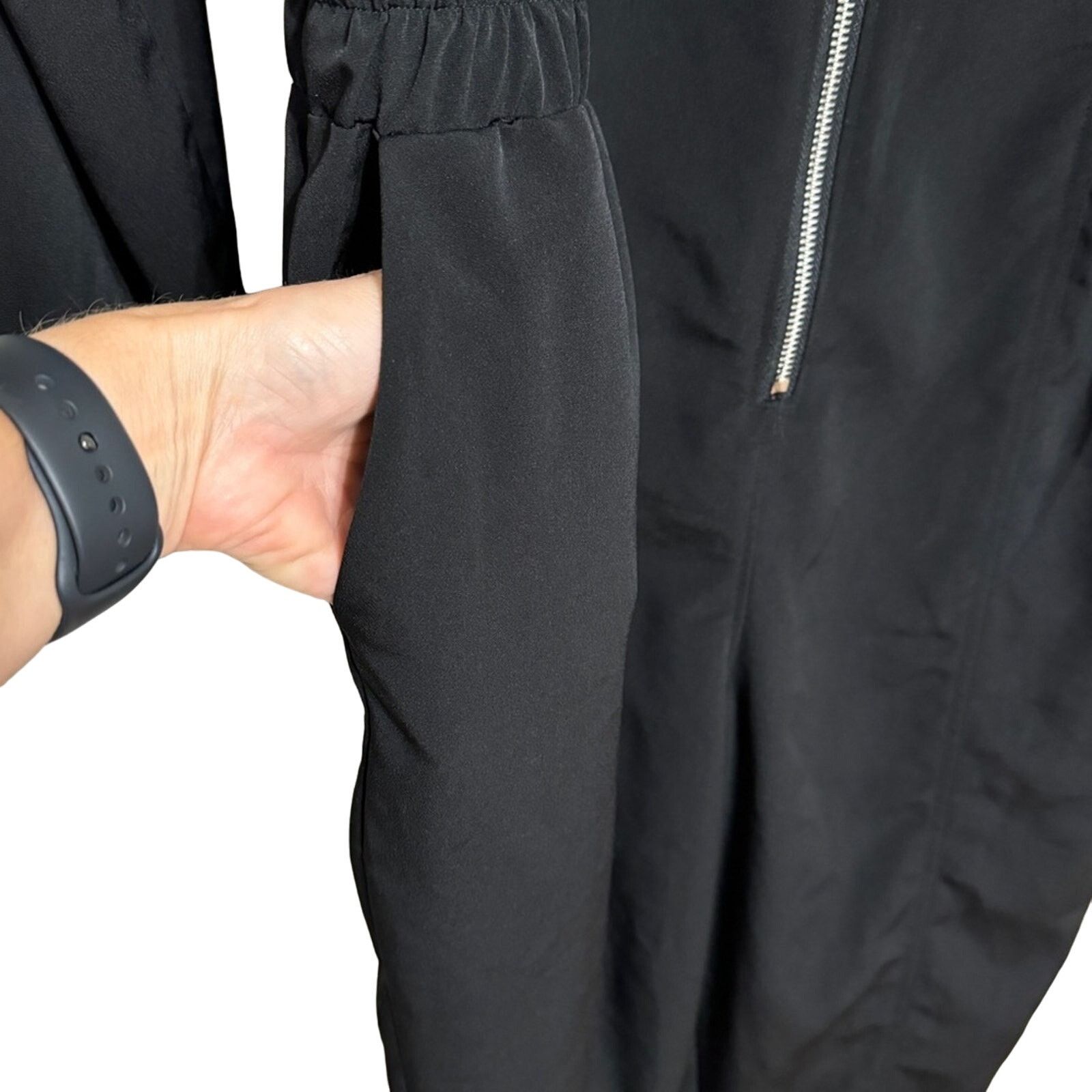 Express Express Zip Front Utility Jumpsuit Black Size M Size 32" / US 10 / IT 46 - 7 Thumbnail