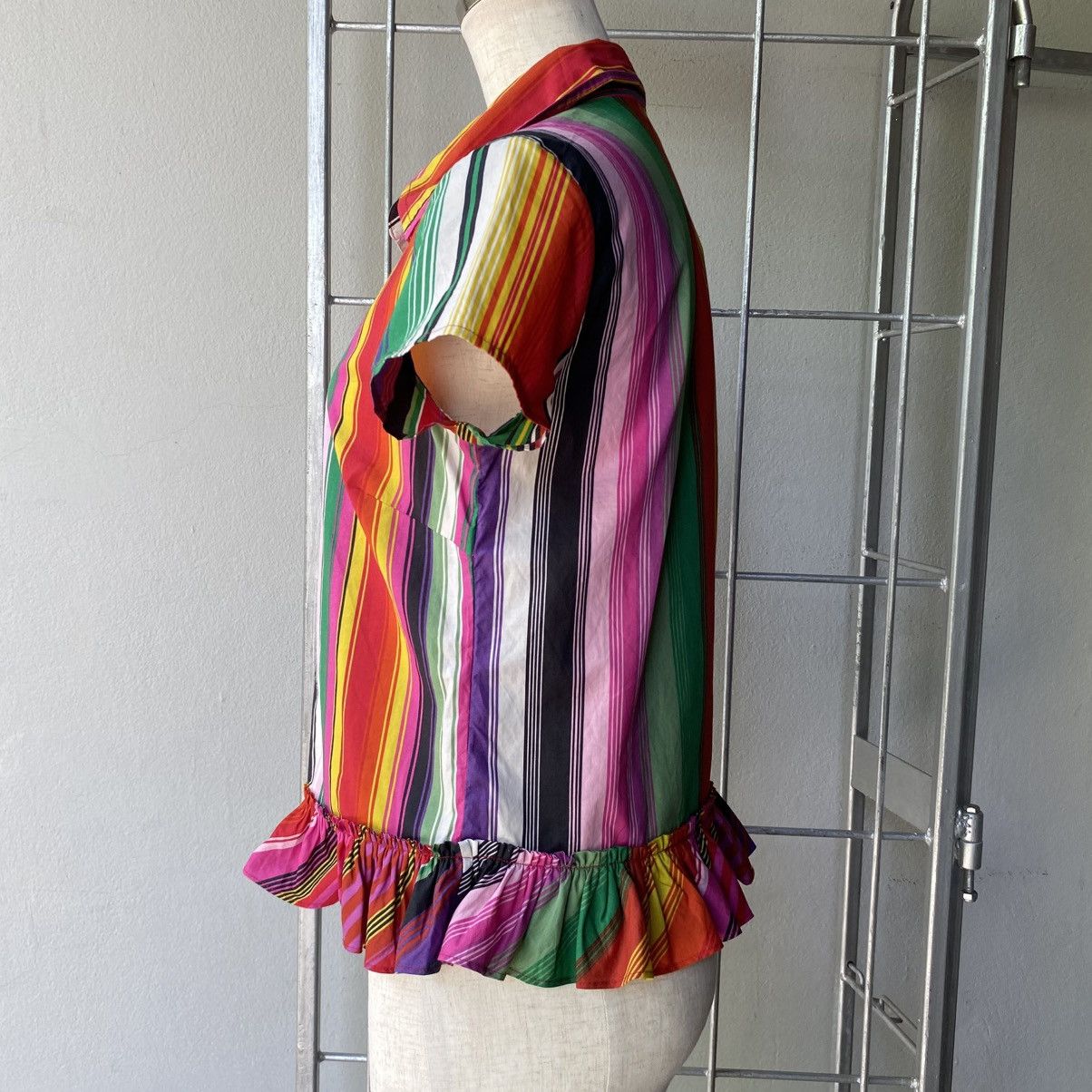 Etro ETRO Rainbow Stripe Ruffle Shirt Size S / US 4 / IT 40 - 15 Thumbnail