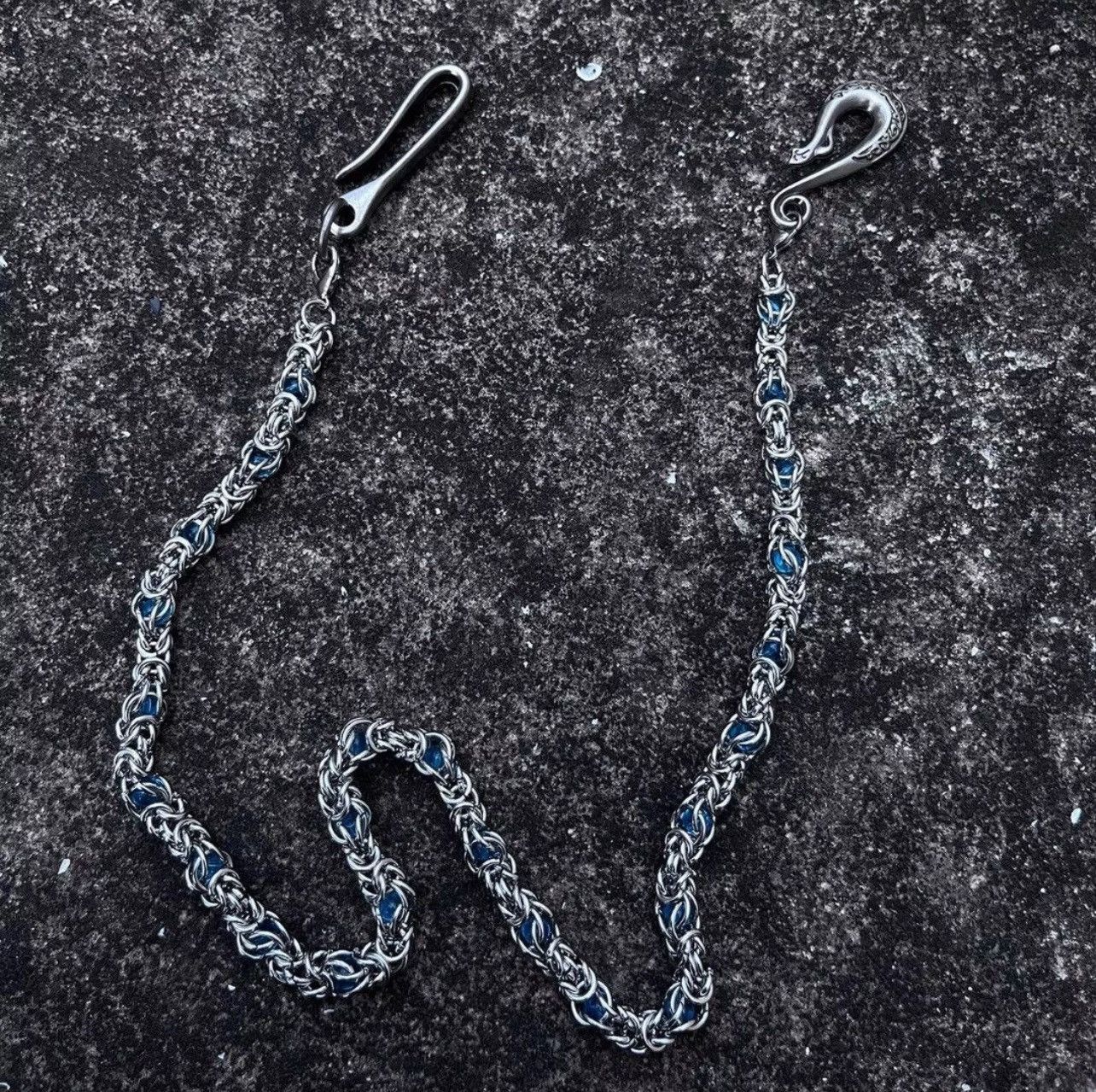 Jean Snake Bone Blue Stone Jeans Chain Accessories Size ONE SIZE - 3 Thumbnail