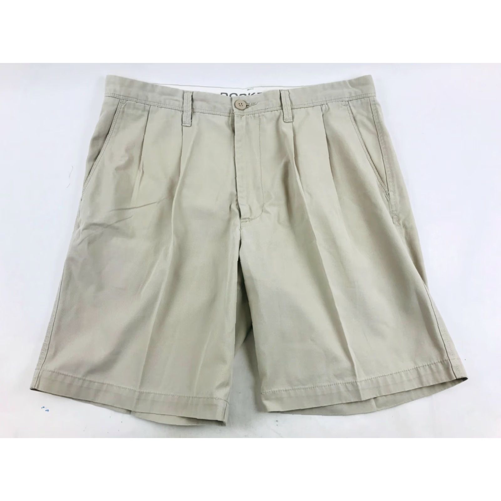 Dockers DOCKERS Shorts Men 36 Solid Tan Pleated Front Buttoned Pockets Chino Size US 38 / EU 54 - 2 Thumbnail