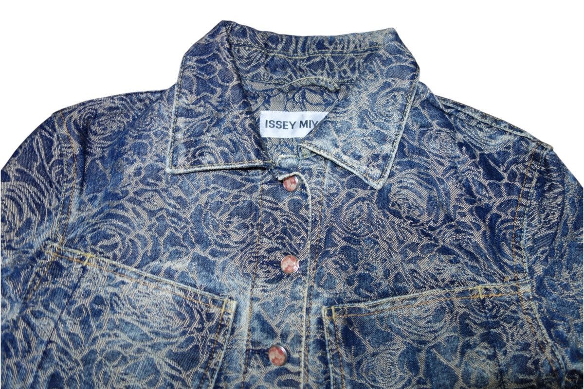 Issey Miyake Issey Miyake S/S2009 Jaquard Woven Denim Jacket Size US S / EU 44-46 / 1 - 3 Thumbnail