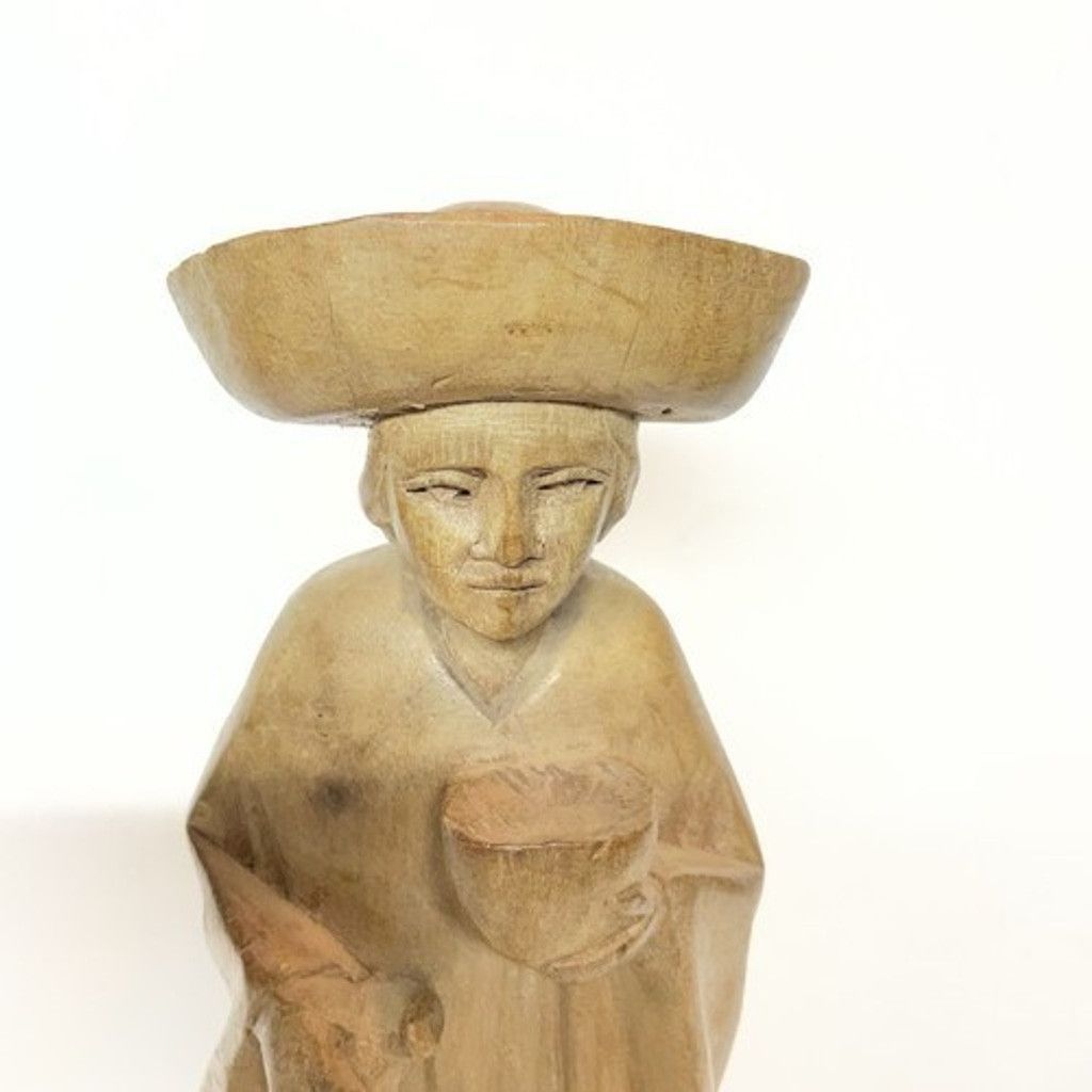 The Unbranded Brand VTG Hand Carved Wood Folk Art Man Colonial Figure 11.6" Size ONE SIZE - 3 Thumbnail