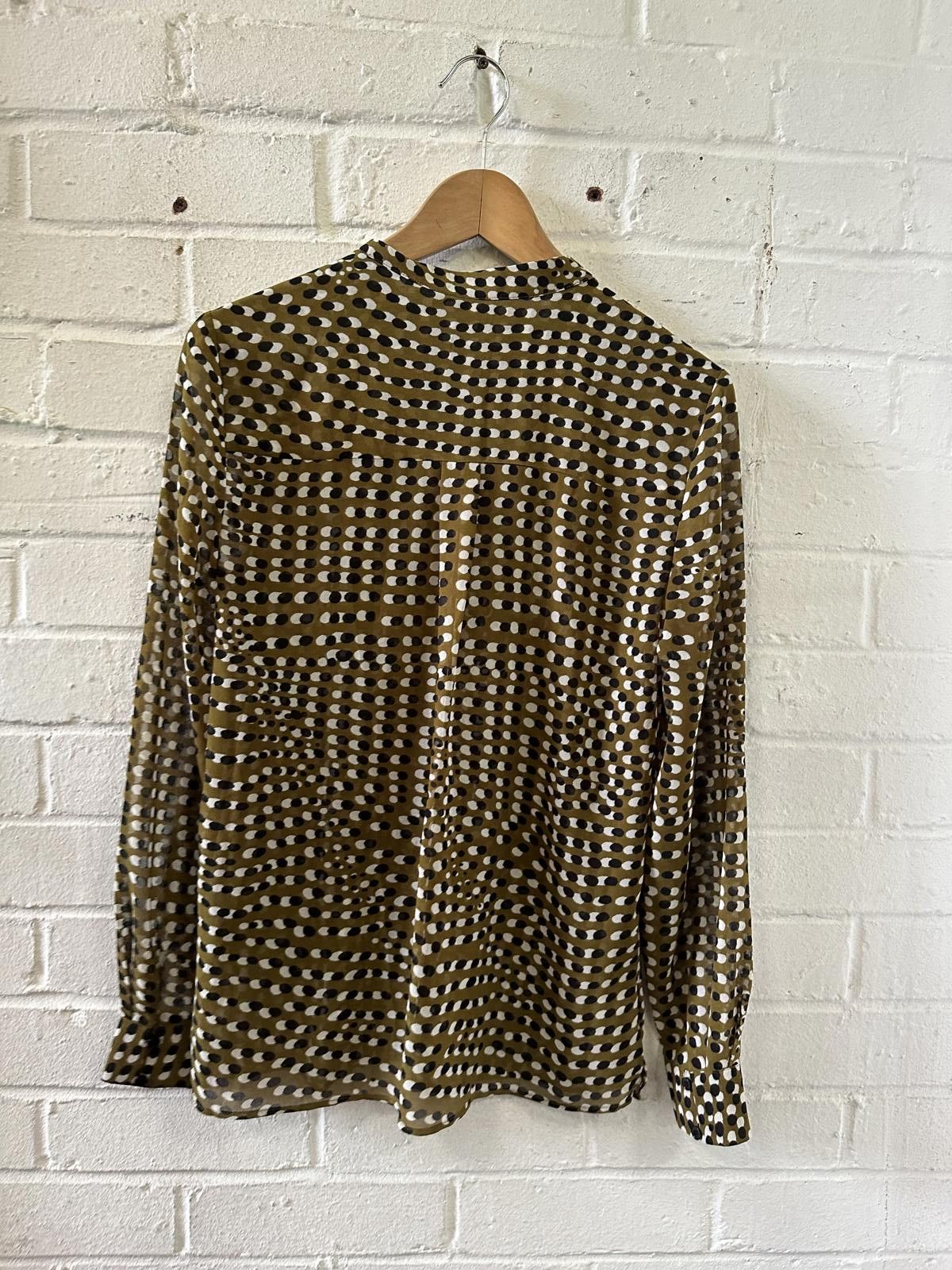 Unknown London Women's Long Sleeve Polka Dot Blouse Size XS / US 0-2 / IT 36-38 - 2 Thumbnail