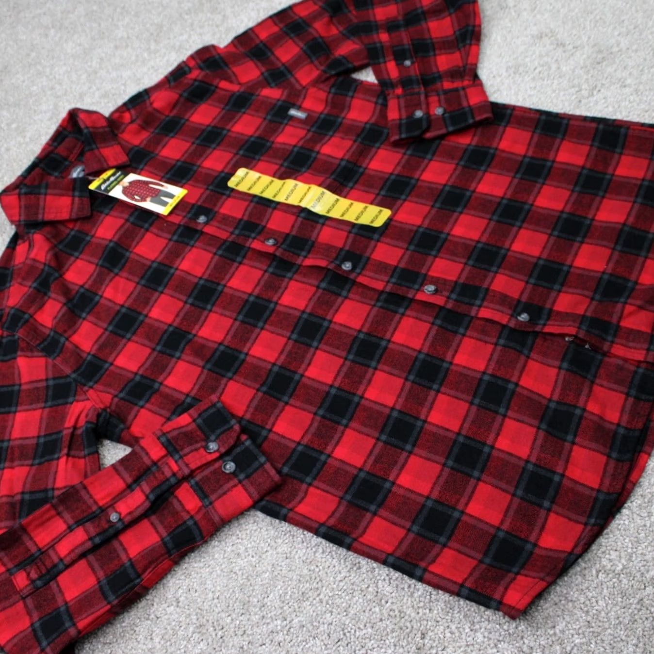 Eddie Bauer Eddie Bauer Flannel Shirt Mens Medium Red/Black Rio Red Jameson Plaid L/S NWT Size US M / EU 48-50 / 2 - 7 Thumbnail
