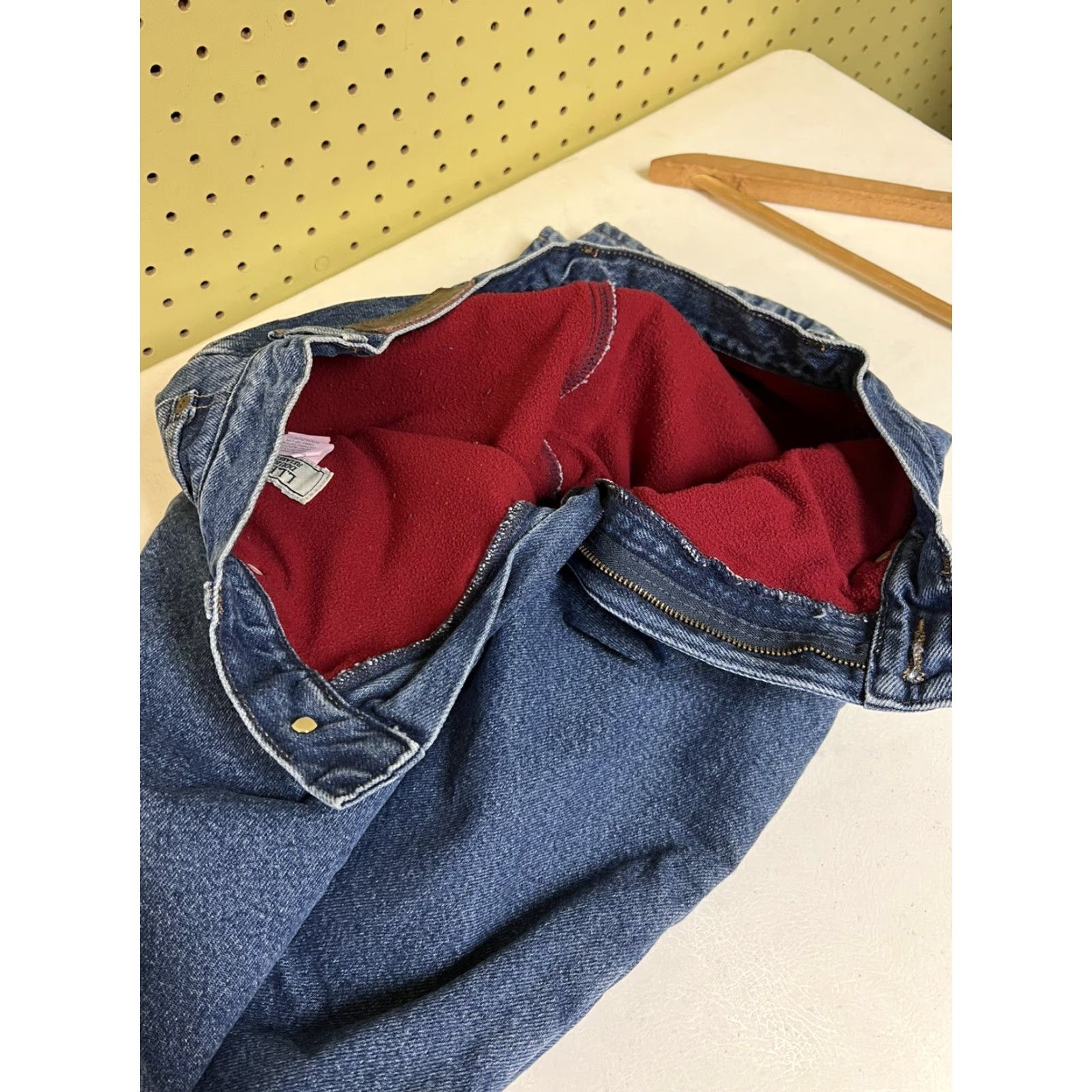 Vintage VINTAGE L.L. Bean Jeans Womens 8 Tall Fleece Lined High Waist Mom Denim Jeans Blue 100% Cotton Size 28" / US 6 / IT 42 - 5 Thumbnail