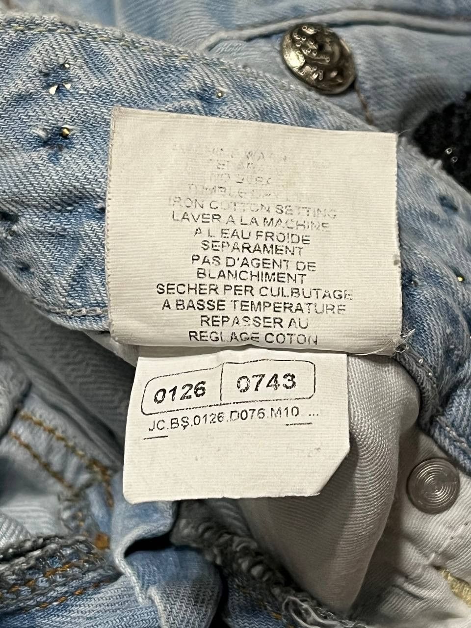 Just Cavalli Roberto Just Cavalli Women`s Short Denim Logo Print Size 26" / US 2 / IT 38 - 14 Thumbnail