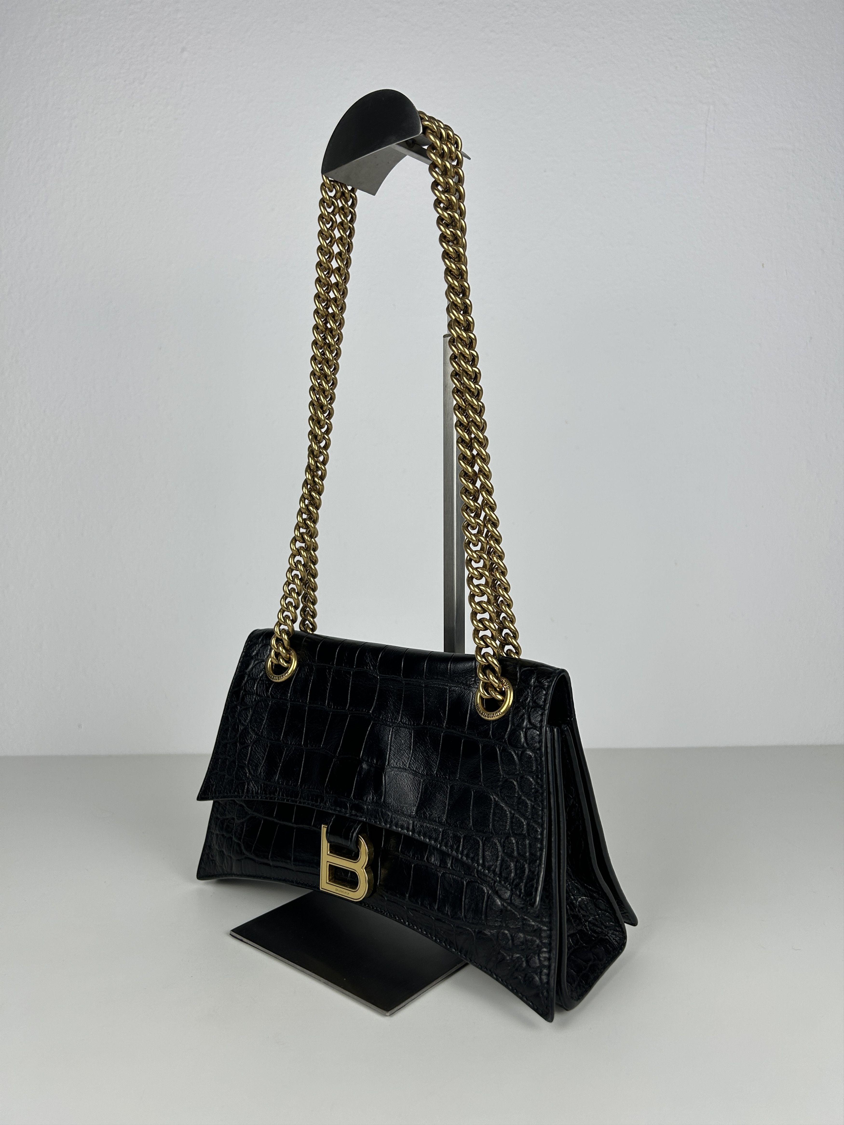 Balenciaga Balenciaga hourglass in black embossed calf leather Size ONE SIZE - 5 Thumbnail
