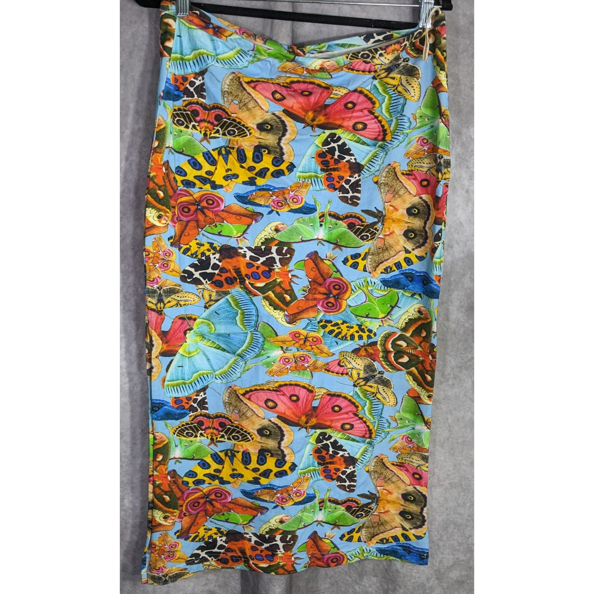 Other Summer Festival Abacaxi Womens Large Butterfly Print Tube Dr Size L / US 10 / IT 46 - 11 Thumbnail