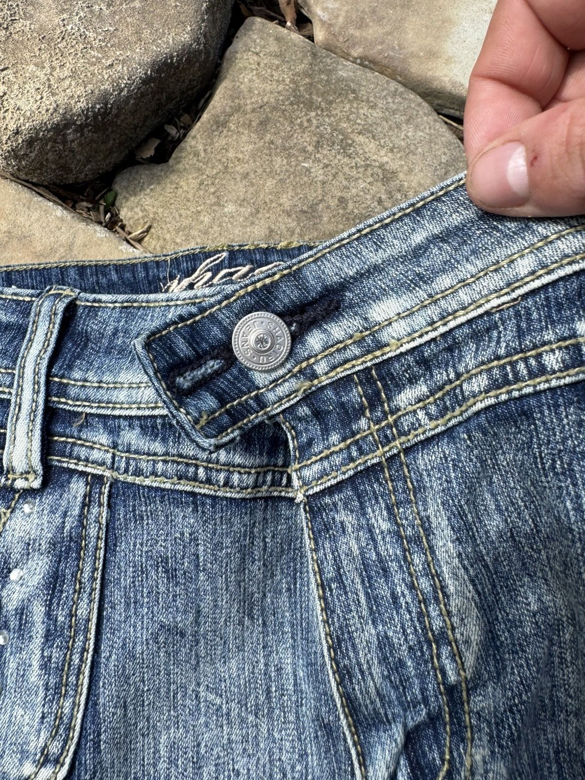 Vintage Vintage If Six Was Nine Style Faded Flared Y2k Pants Size 36" / US 14 / IT 50 - 9 Thumbnail