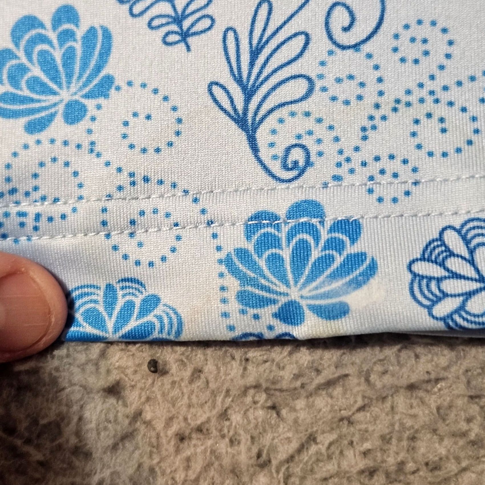 Vintage Kaipar Polo Shirt Mens Med Blue Floral Performance Short Sleeve Athleisure Golf Size US M / EU 48-50 / 2 - 7 Thumbnail