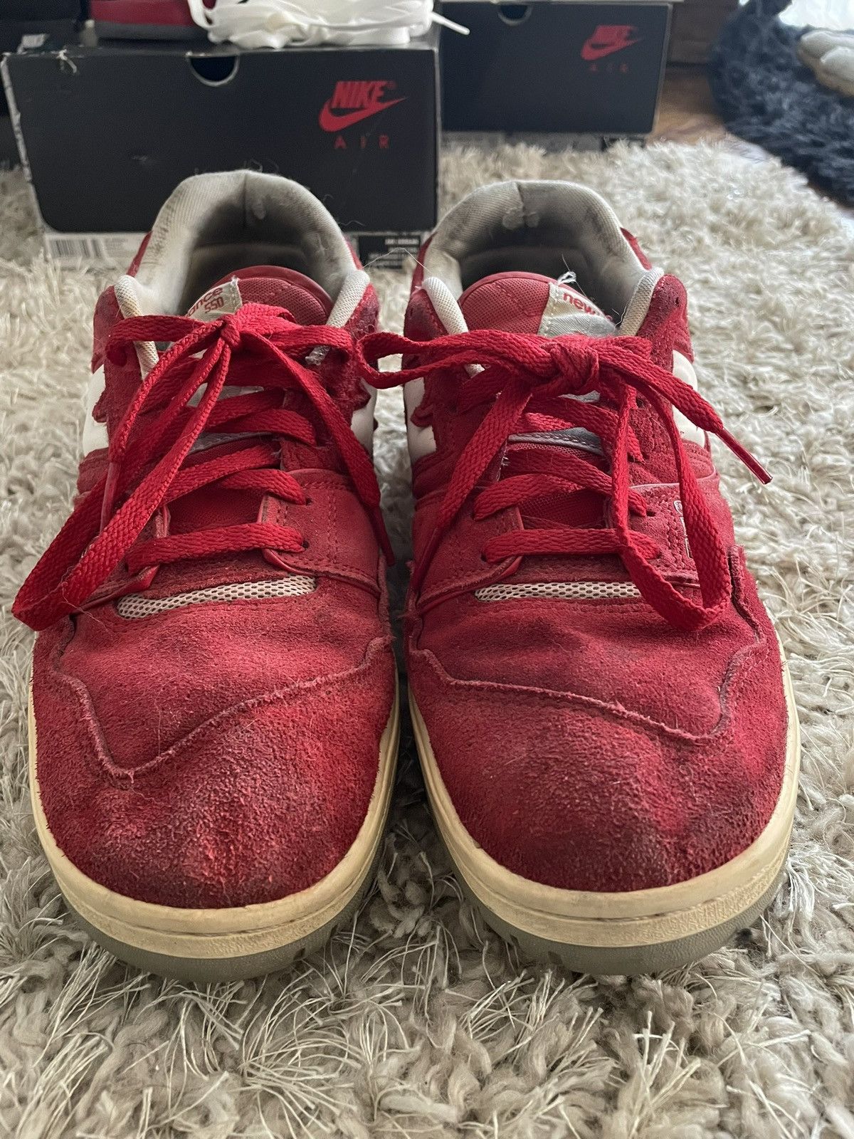 New Balance New Balance 550 Red Suede Pack Size US 11 / EU 44 - 4 Thumbnail
